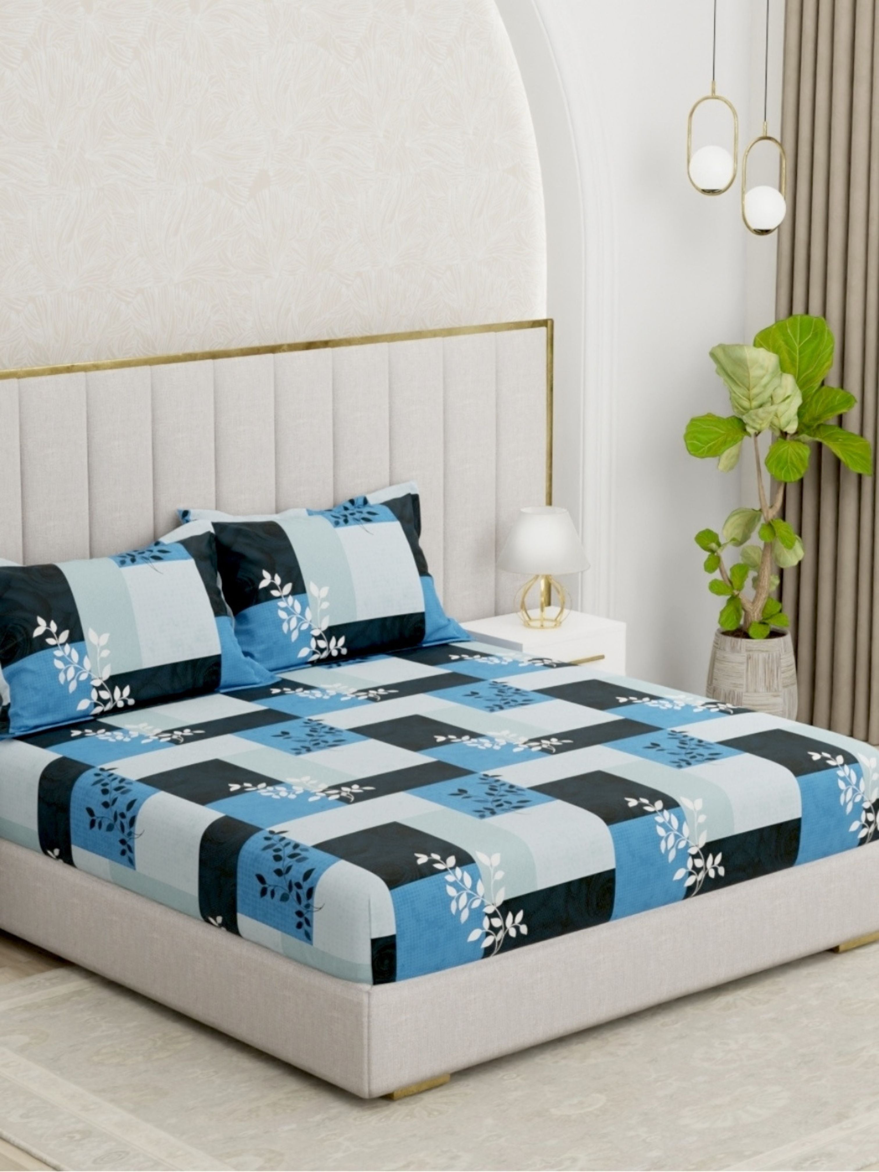 Pure Decor Pure Cotton King Size Double Bedsheet