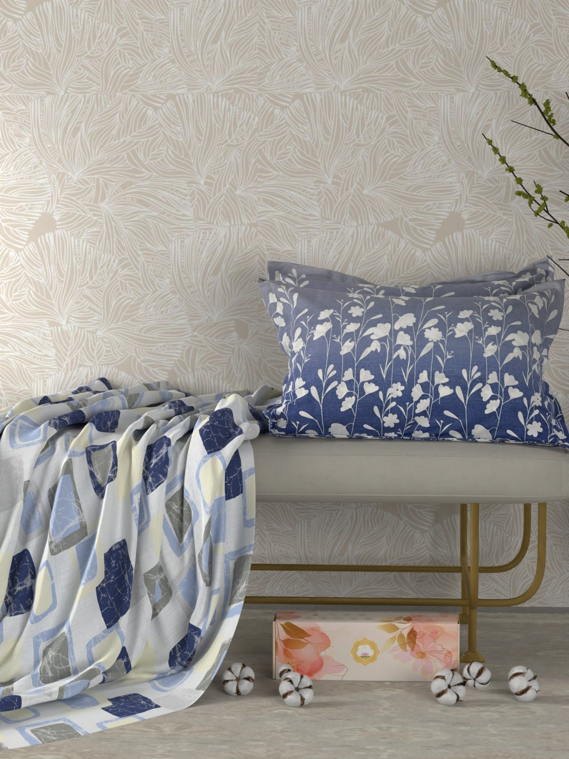 Pure Decor Pure Cotton Queen Size Double Bedsheet
