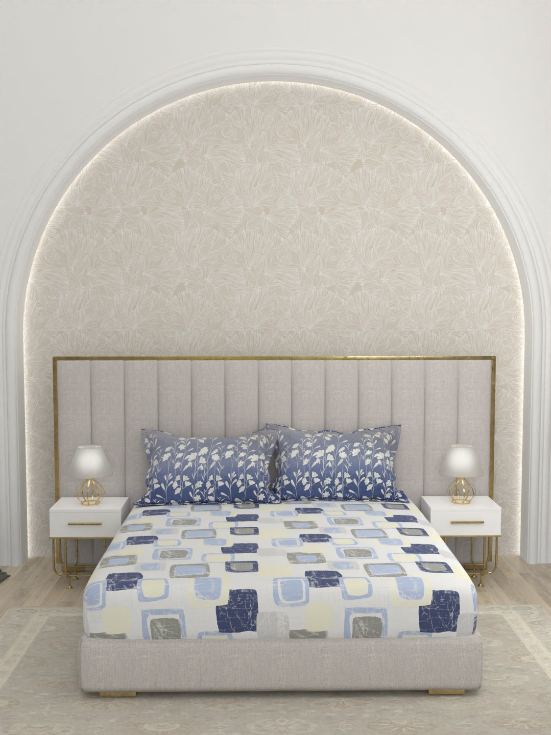 Pure Decor Pure Cotton Queen Size Double Bedsheet