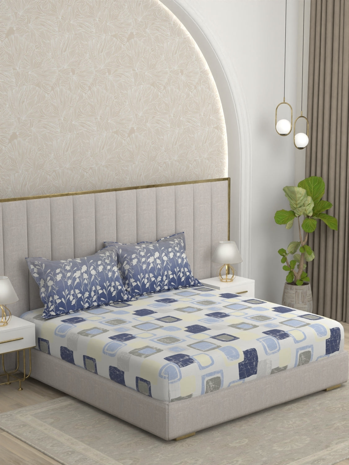 Pure Decor Pure Cotton Queen Size Double Bedsheet