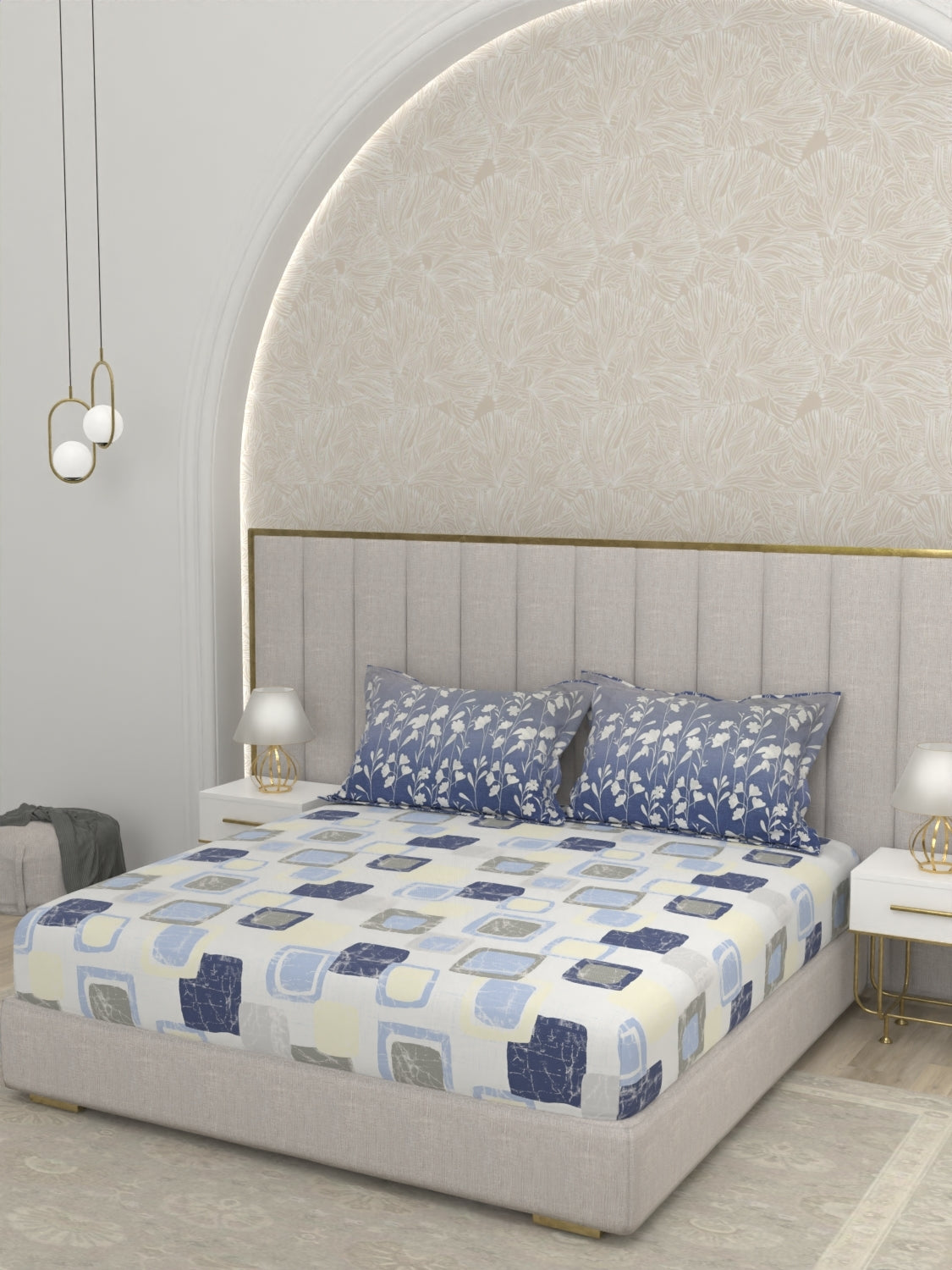 Pure Decor Pure Cotton Queen Size Double Bedsheet