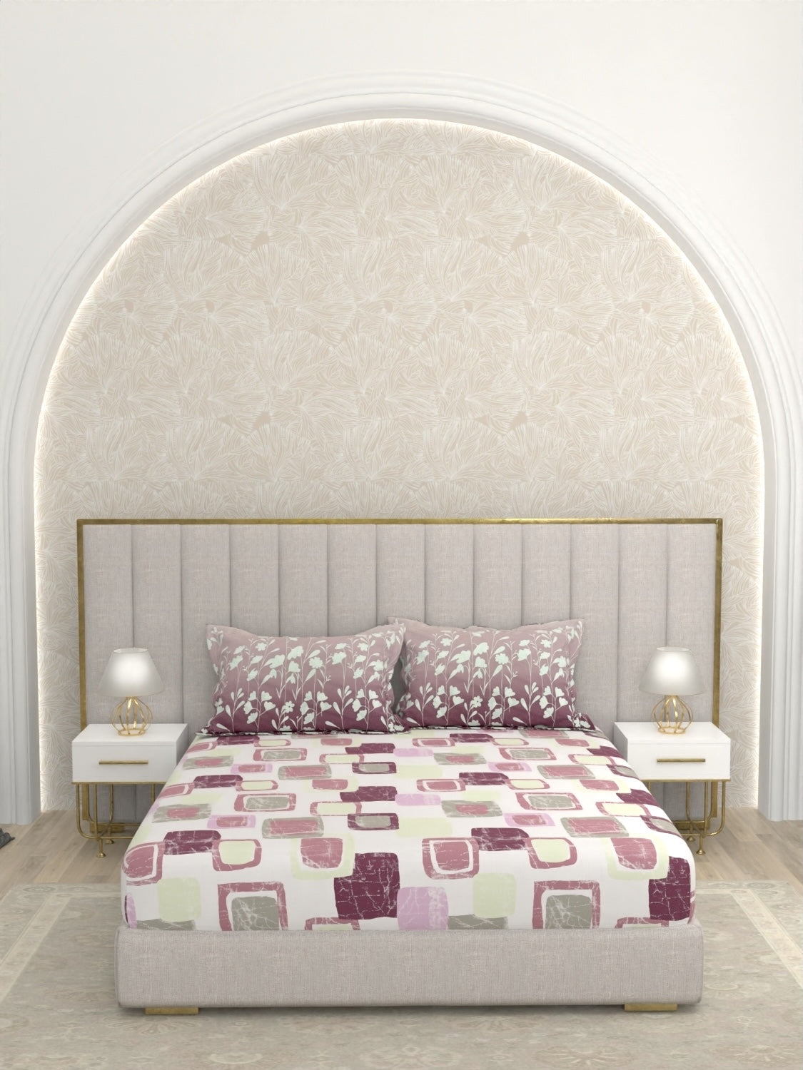 Pure Decor Pure Cotton Queen Size Double Bedsheet