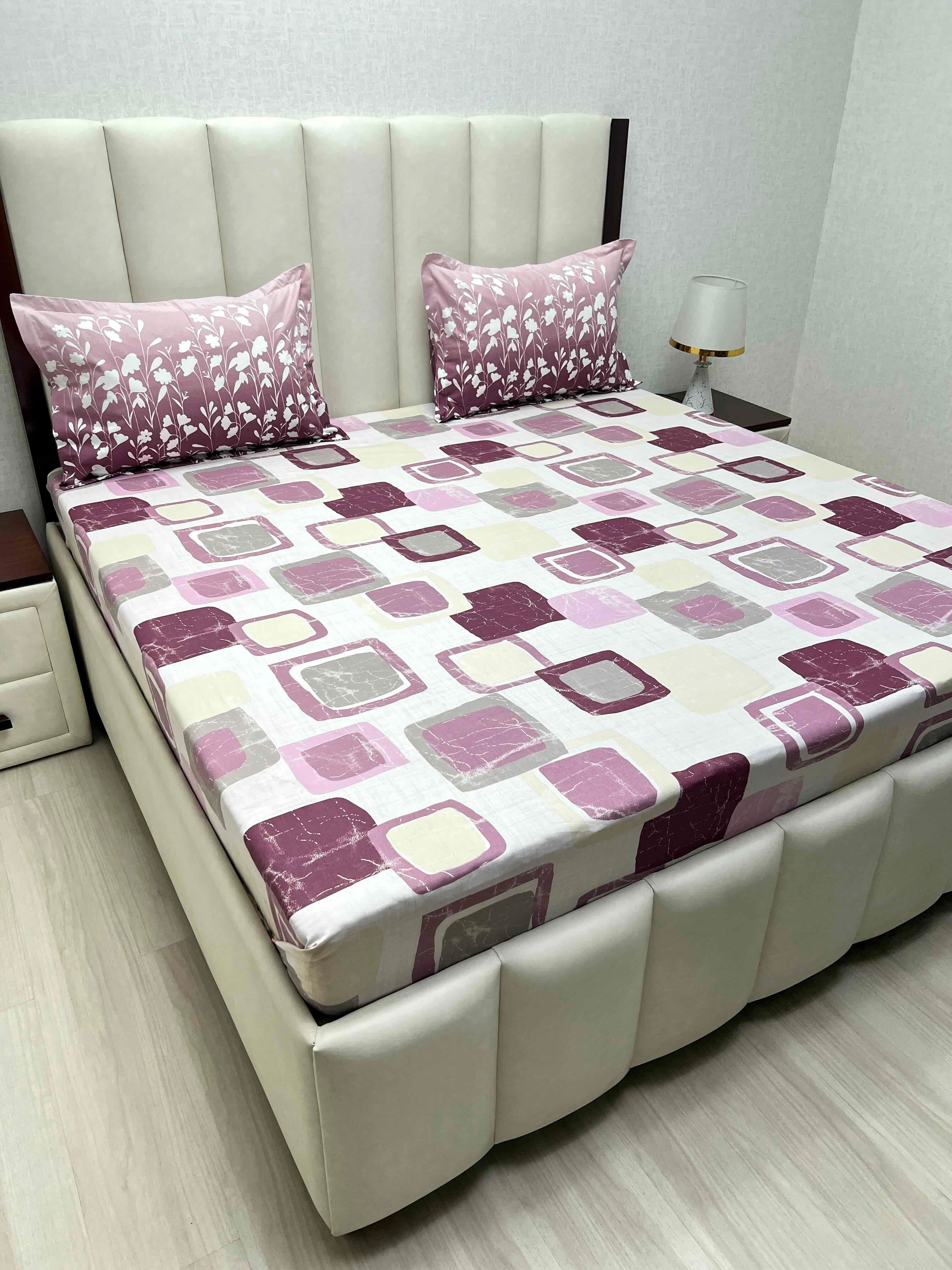 Pure Decor Pure Cotton Queen Size Double Bedsheet