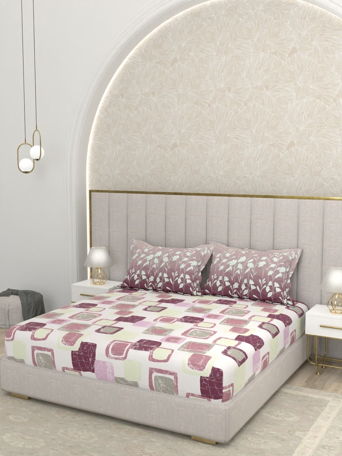 Pure Decor Pure Cotton Queen Size Double Bedsheet