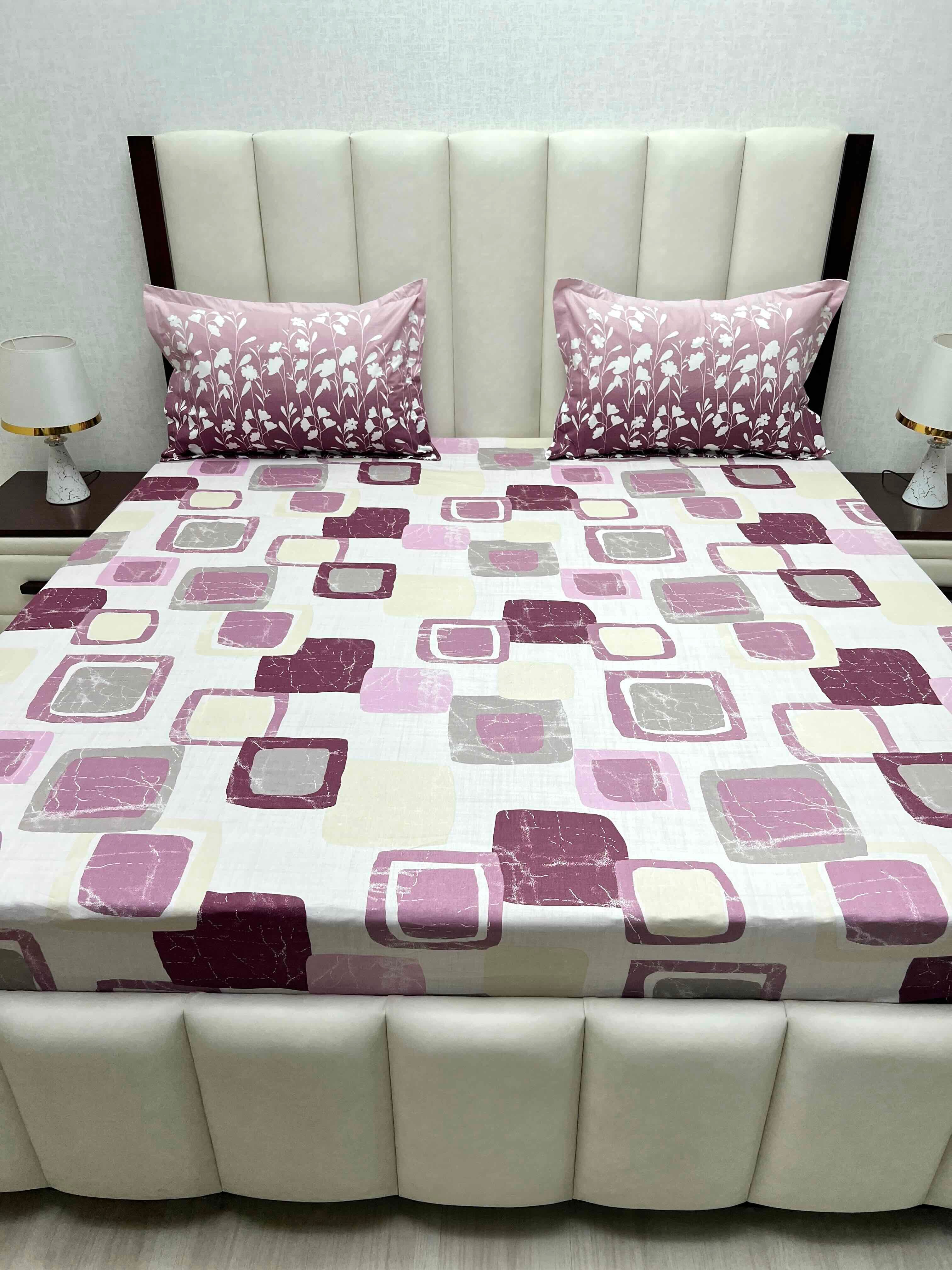 Pure Decor Pure Cotton Queen Size Double Bedsheet