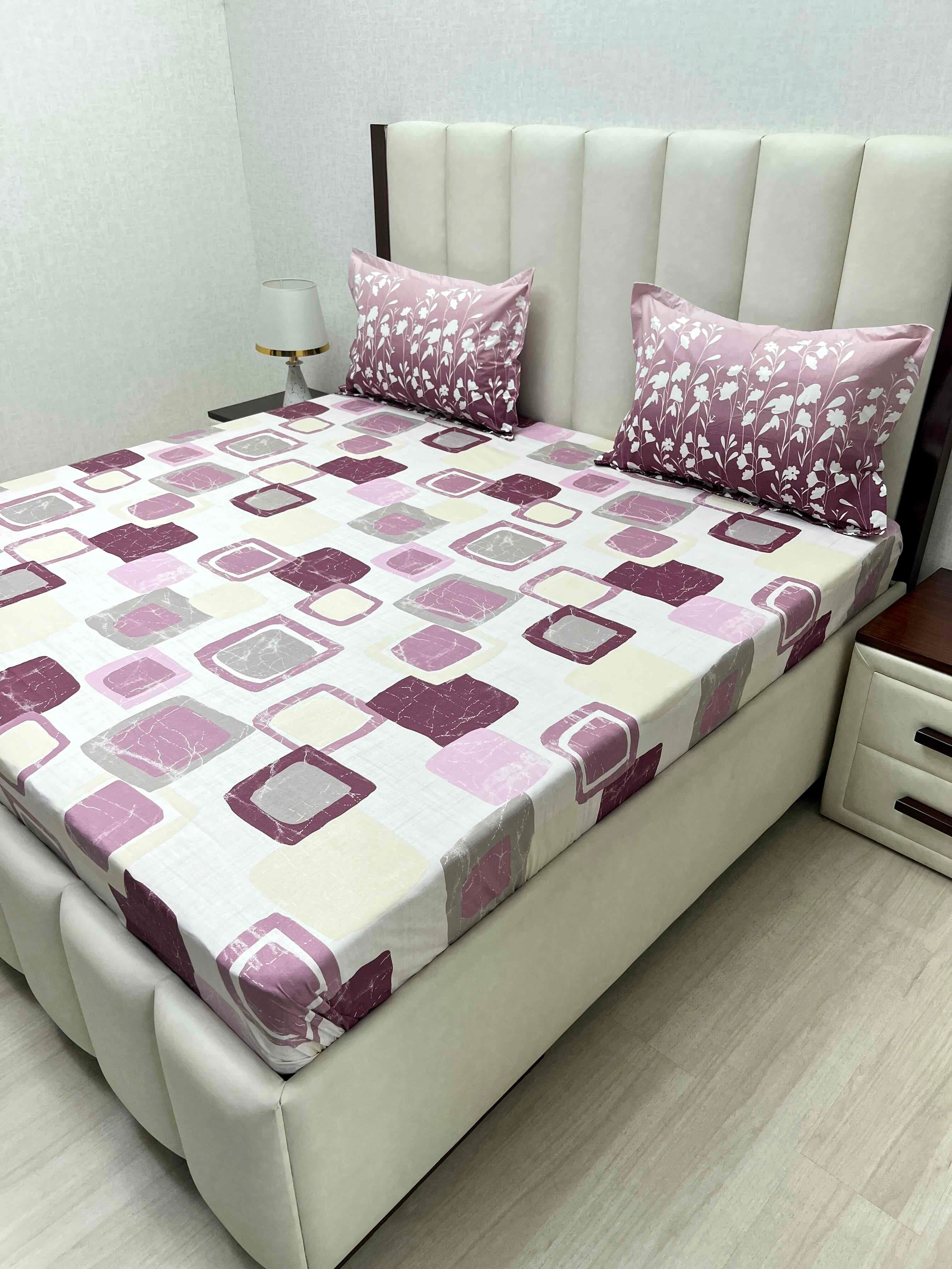 Pure Decor Pure Cotton Queen Size Double Bedsheet