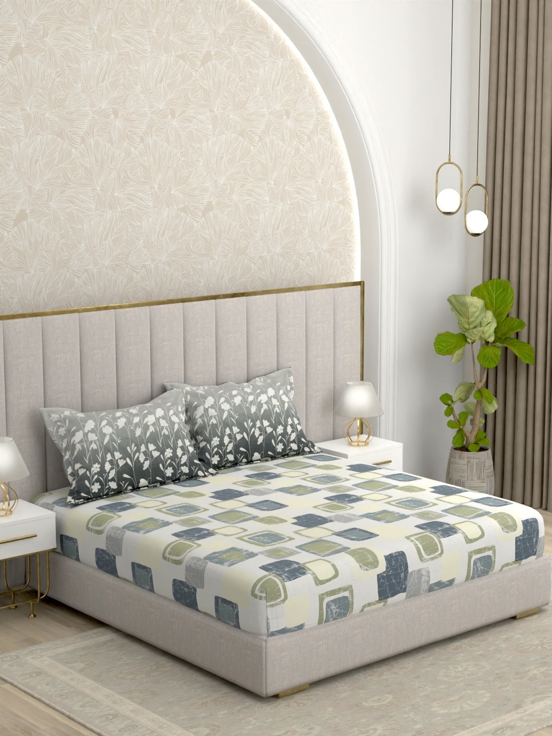 Pure Decor Pure Cotton Queen Size Double Bedsheet