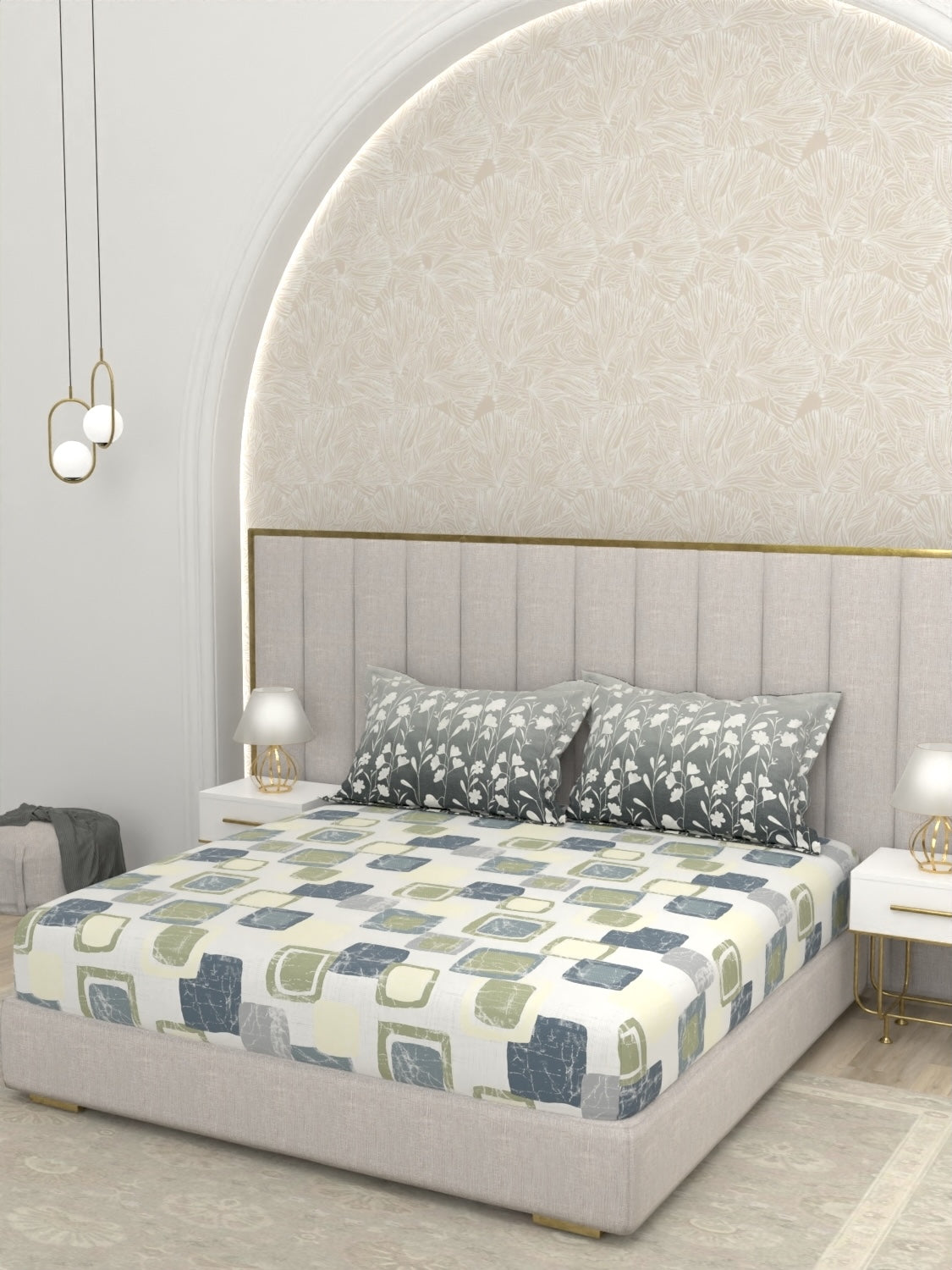 Pure Decor Pure Cotton Queen Size Double Bedsheet