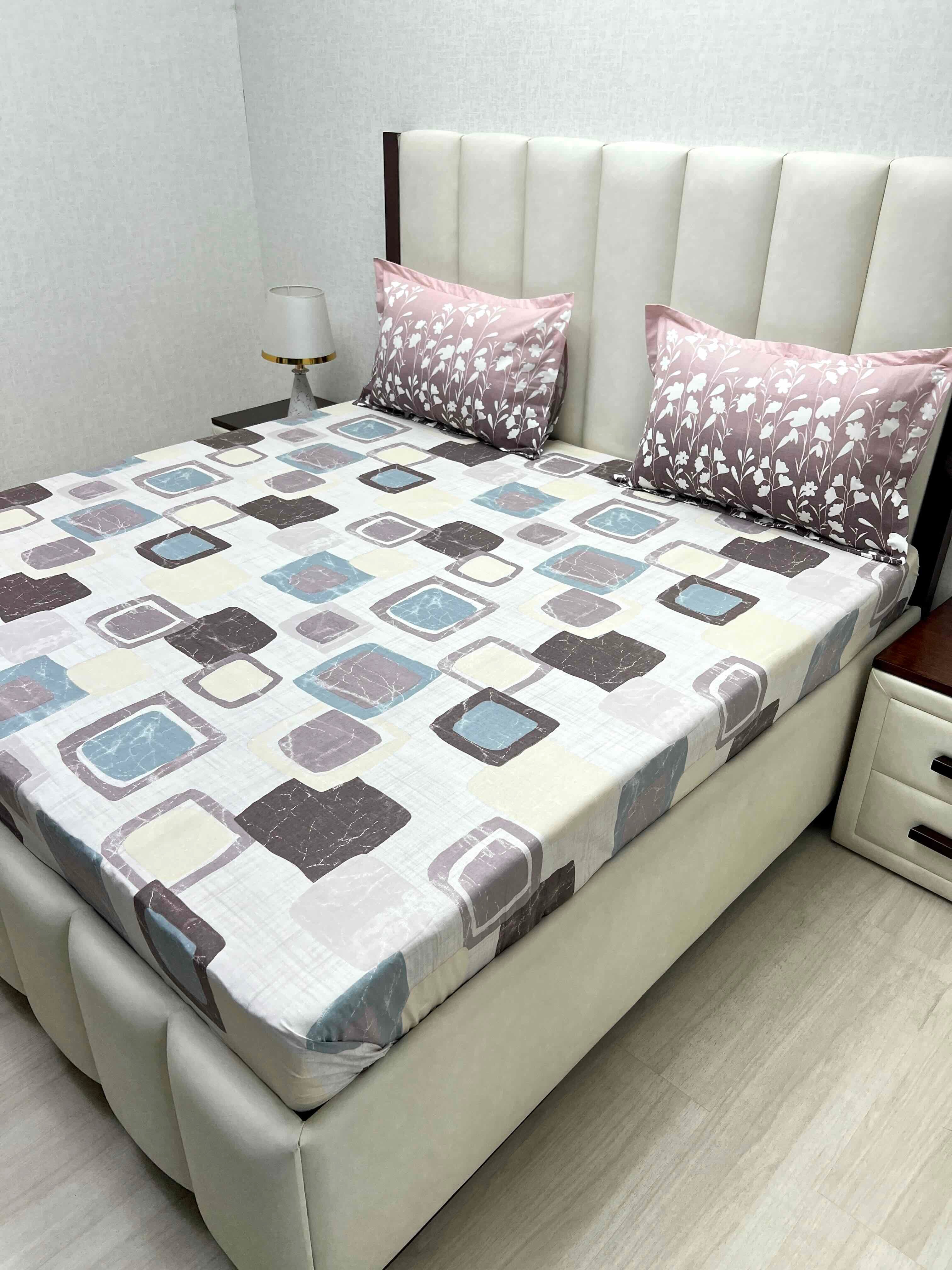 Pure Decor Pure Cotton Queen Size Double Bedsheet