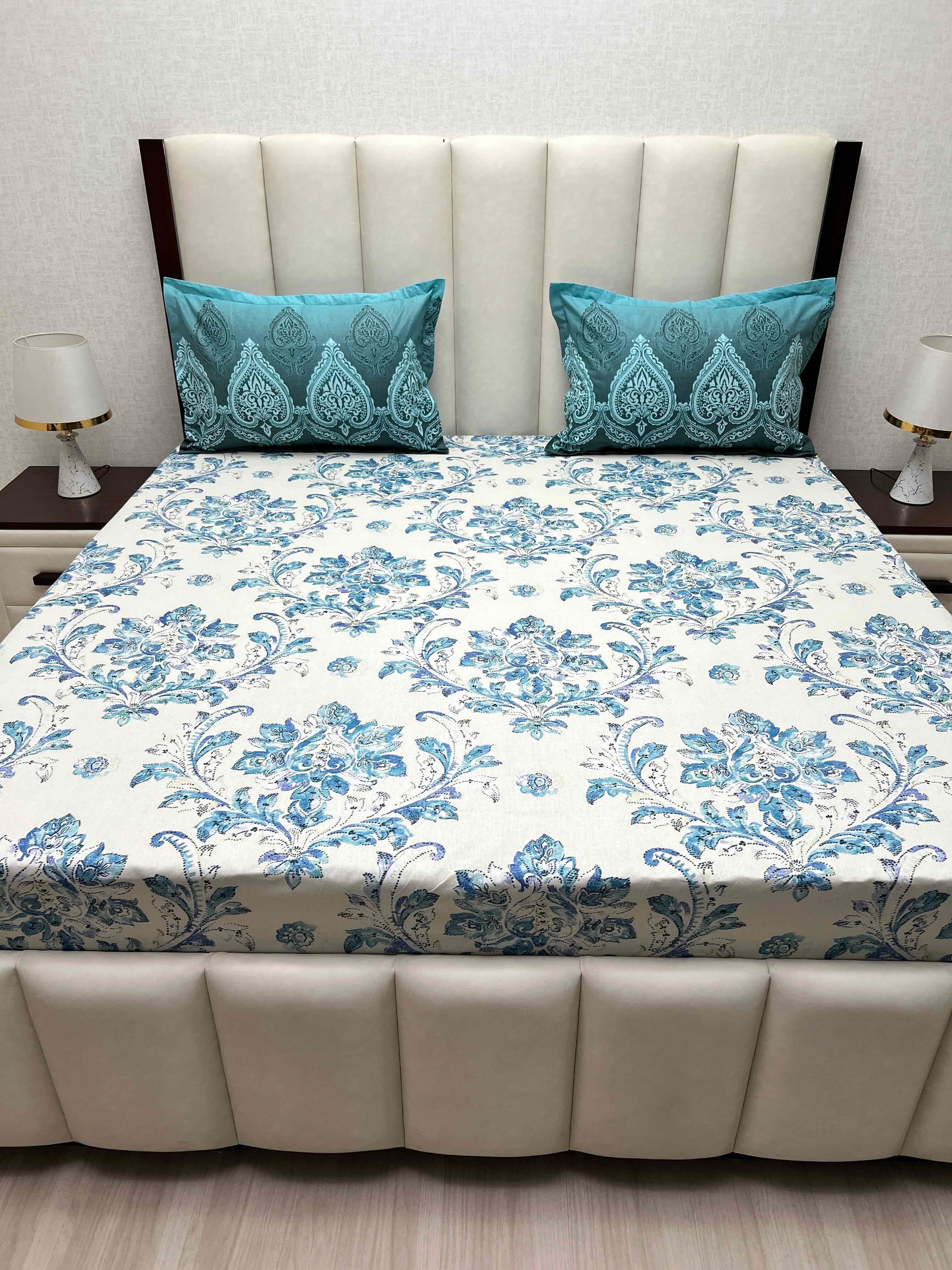 Pure Decor Pure Cotton Queen Size Double Bedsheet