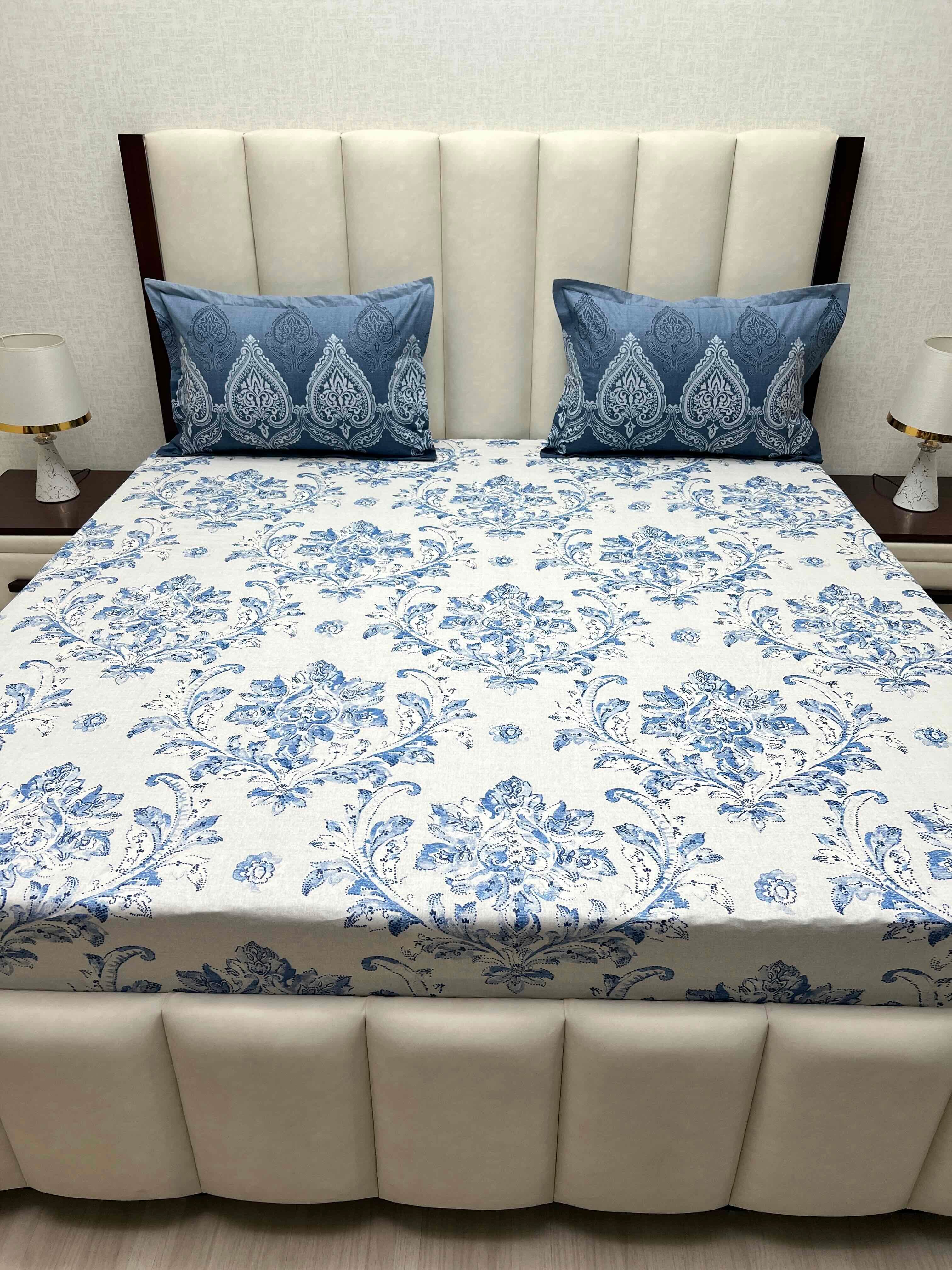Pure Decor Pure Cotton Queen Size Double Bedsheet