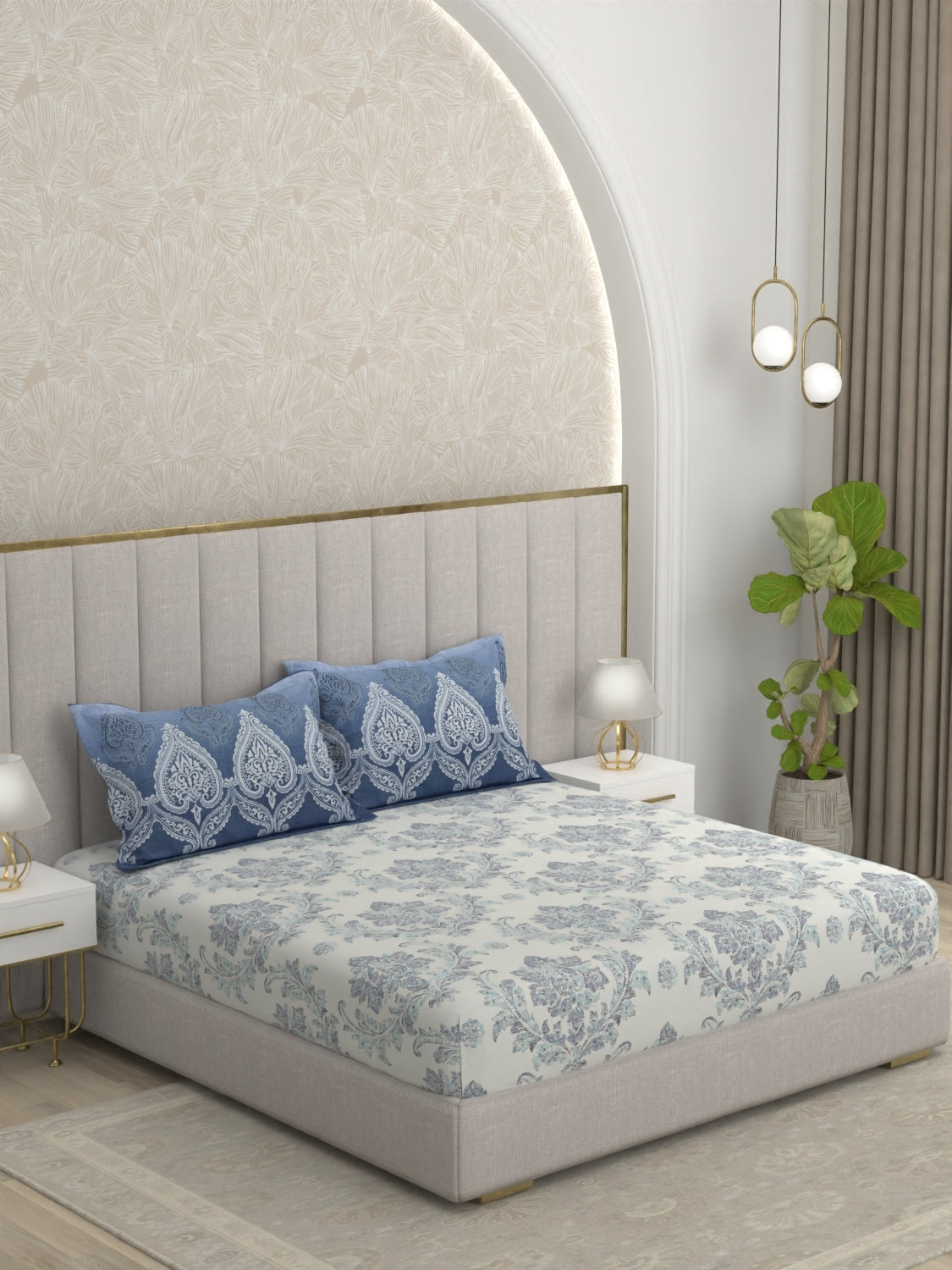 Pure Decor Pure Cotton Queen Size Double Bedsheet
