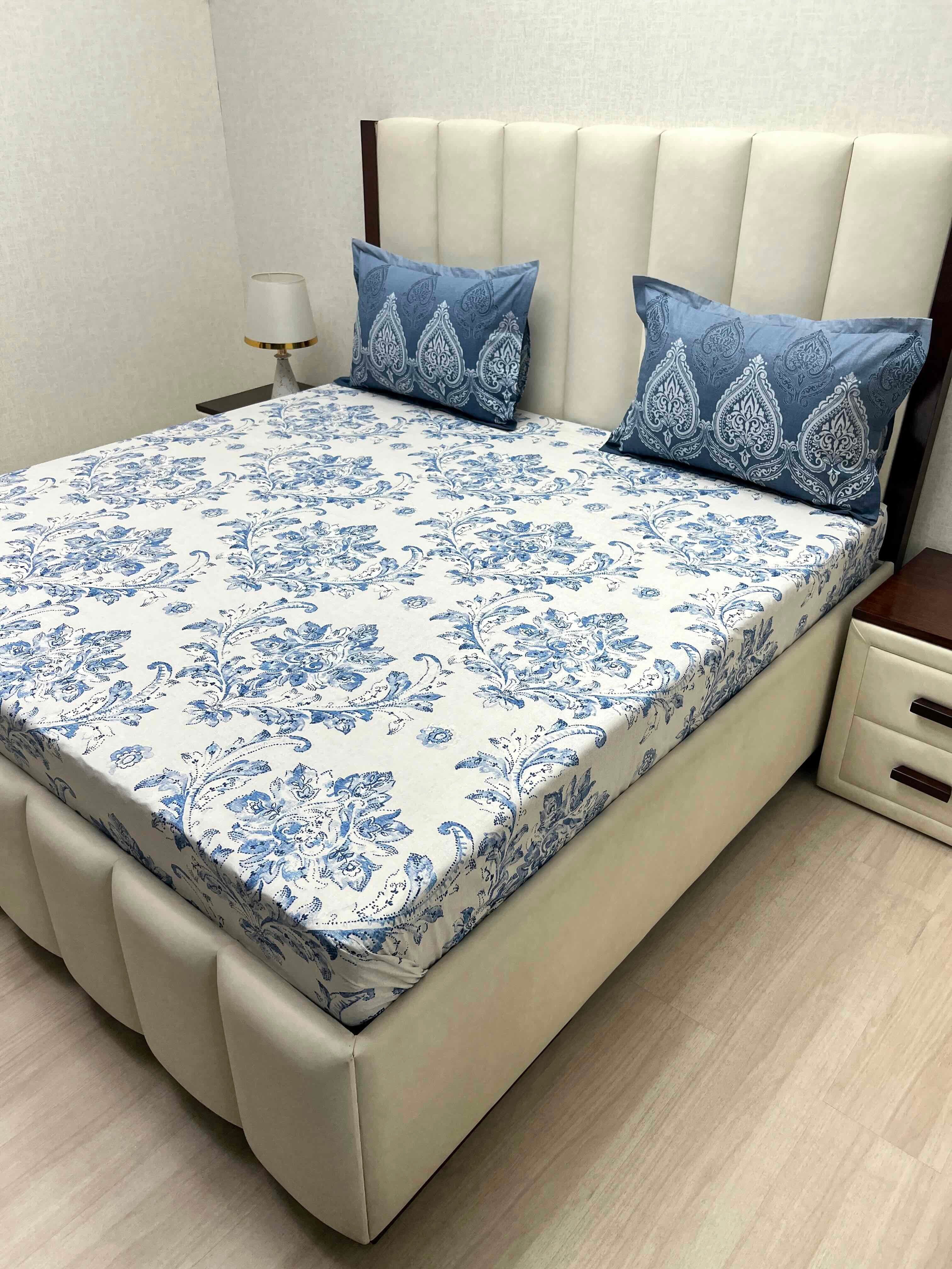 Pure Decor Pure Cotton Queen Size Double Bedsheet