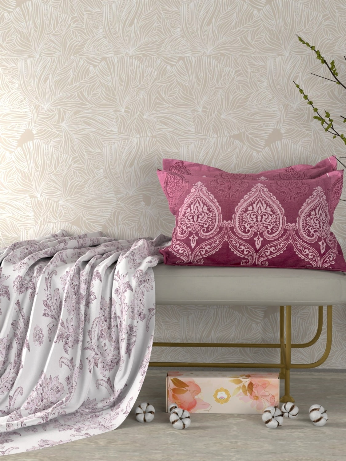 Pure Decor Pure Cotton Queen Size Double Bedsheet