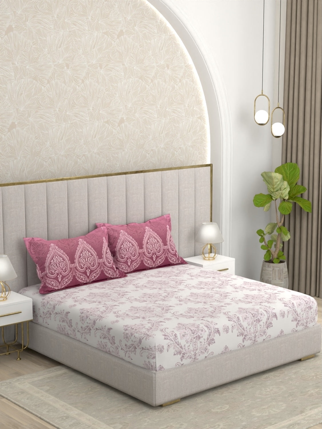 Pure Decor Pure Cotton Queen Size Double Bedsheet