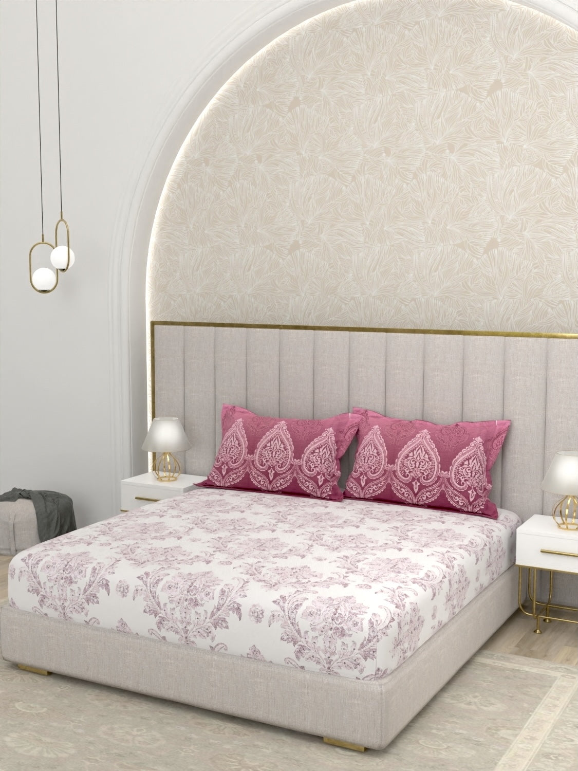 Pure Decor Pure Cotton Queen Size Double Bedsheet