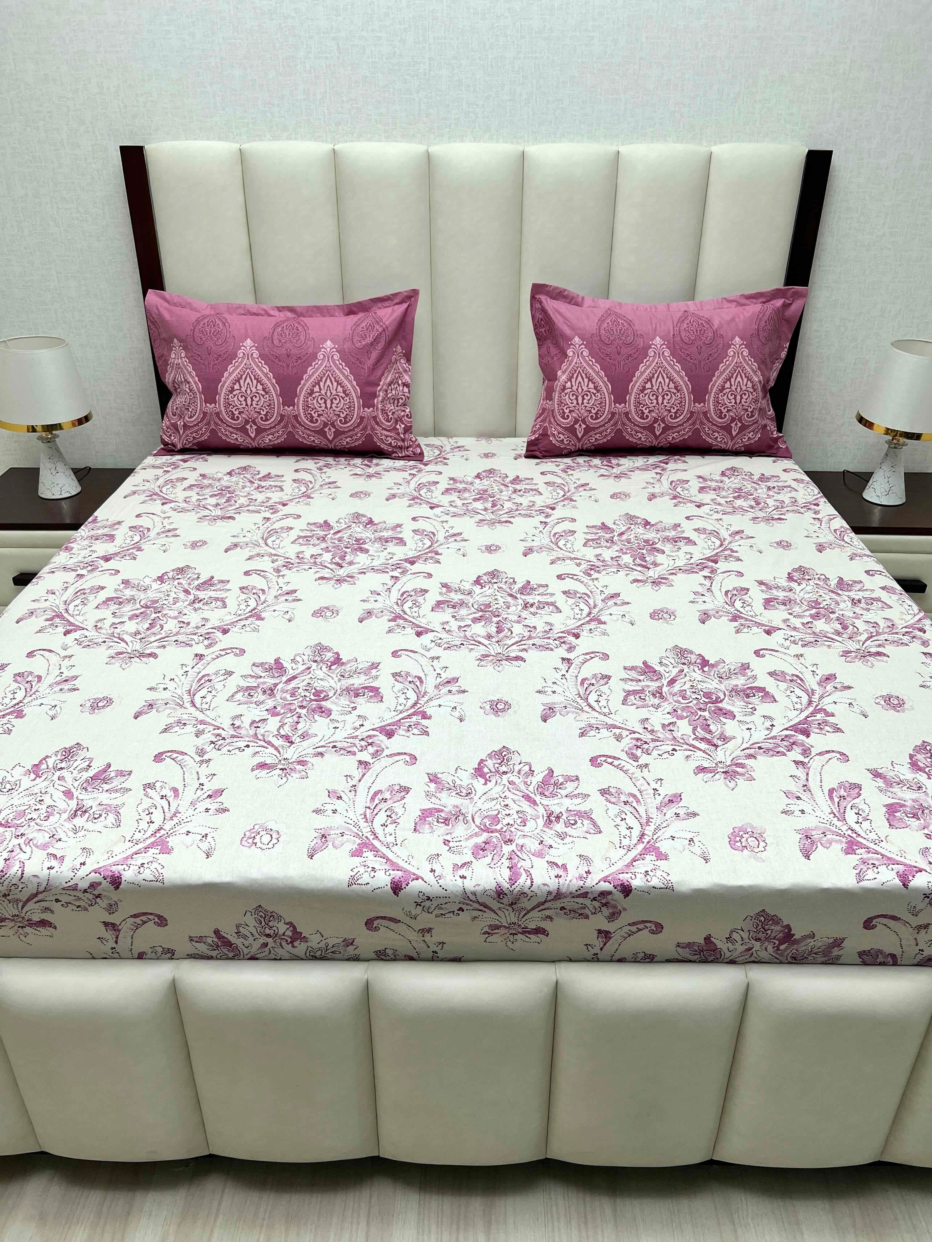 Pure Decor Pure Cotton Queen Size Double Bedsheet