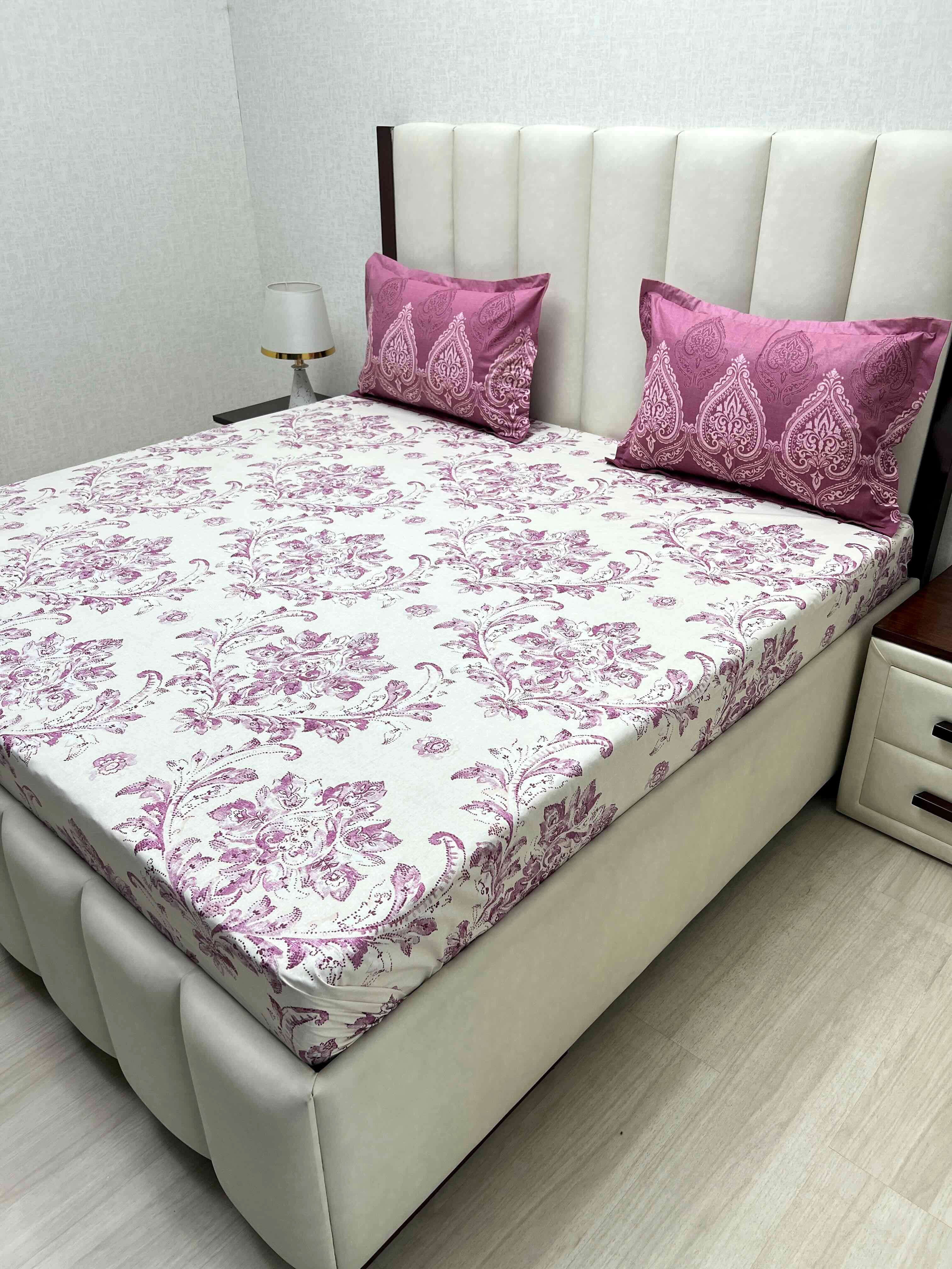 Pure Decor Pure Cotton Queen Size Double Bedsheet