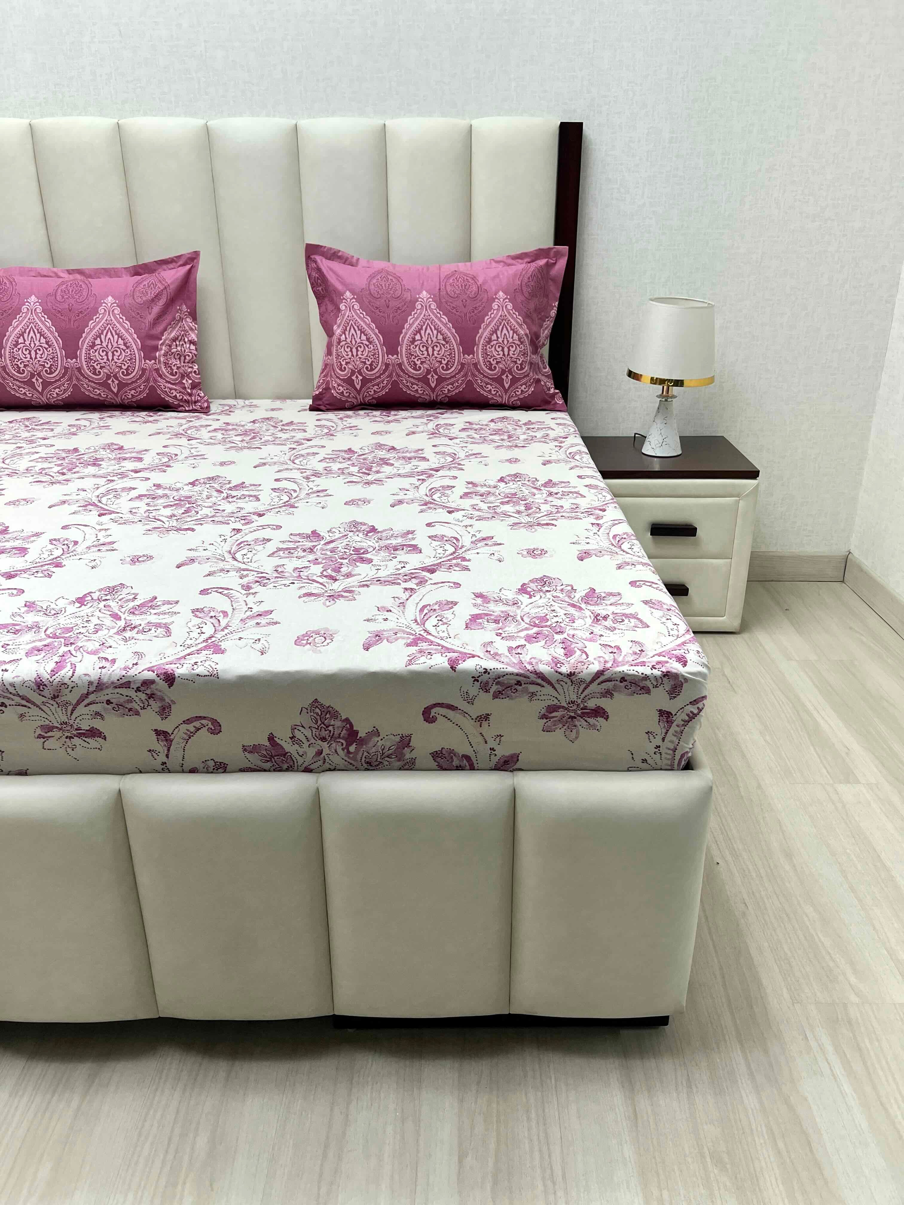 Pure Decor Pure Cotton Queen Size Double Bedsheet