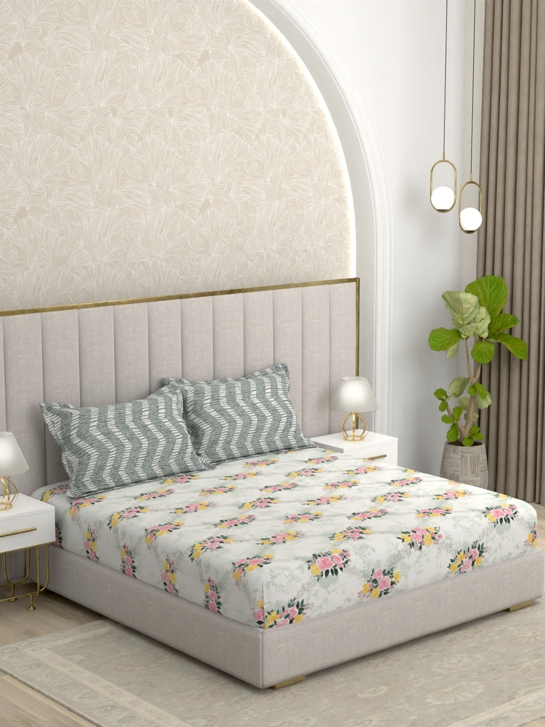 Pure Decor Pure Cotton Queen Size Double Bedsheet