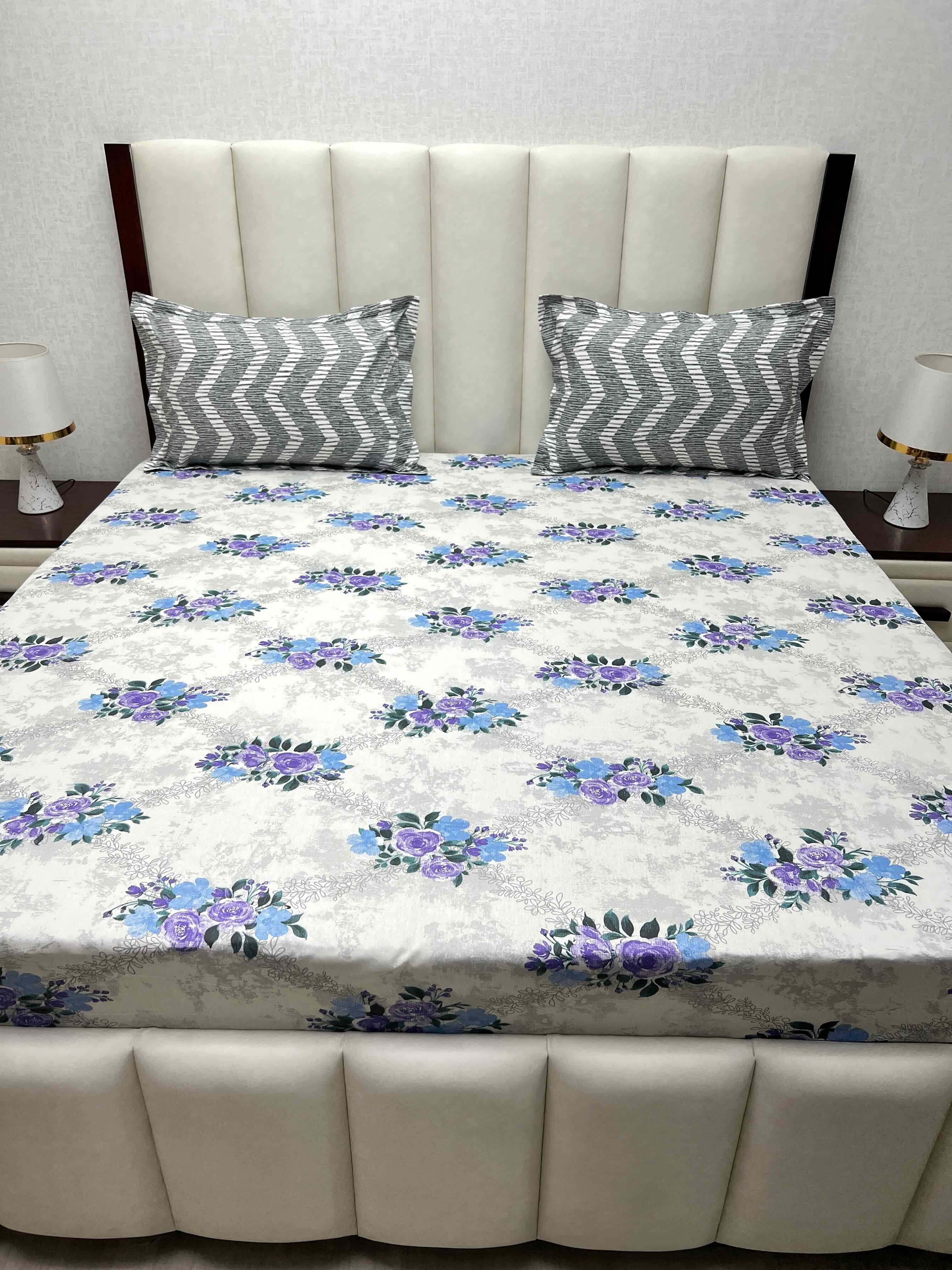 Pure Decor Pure Cotton Queen Size Double Bedsheet