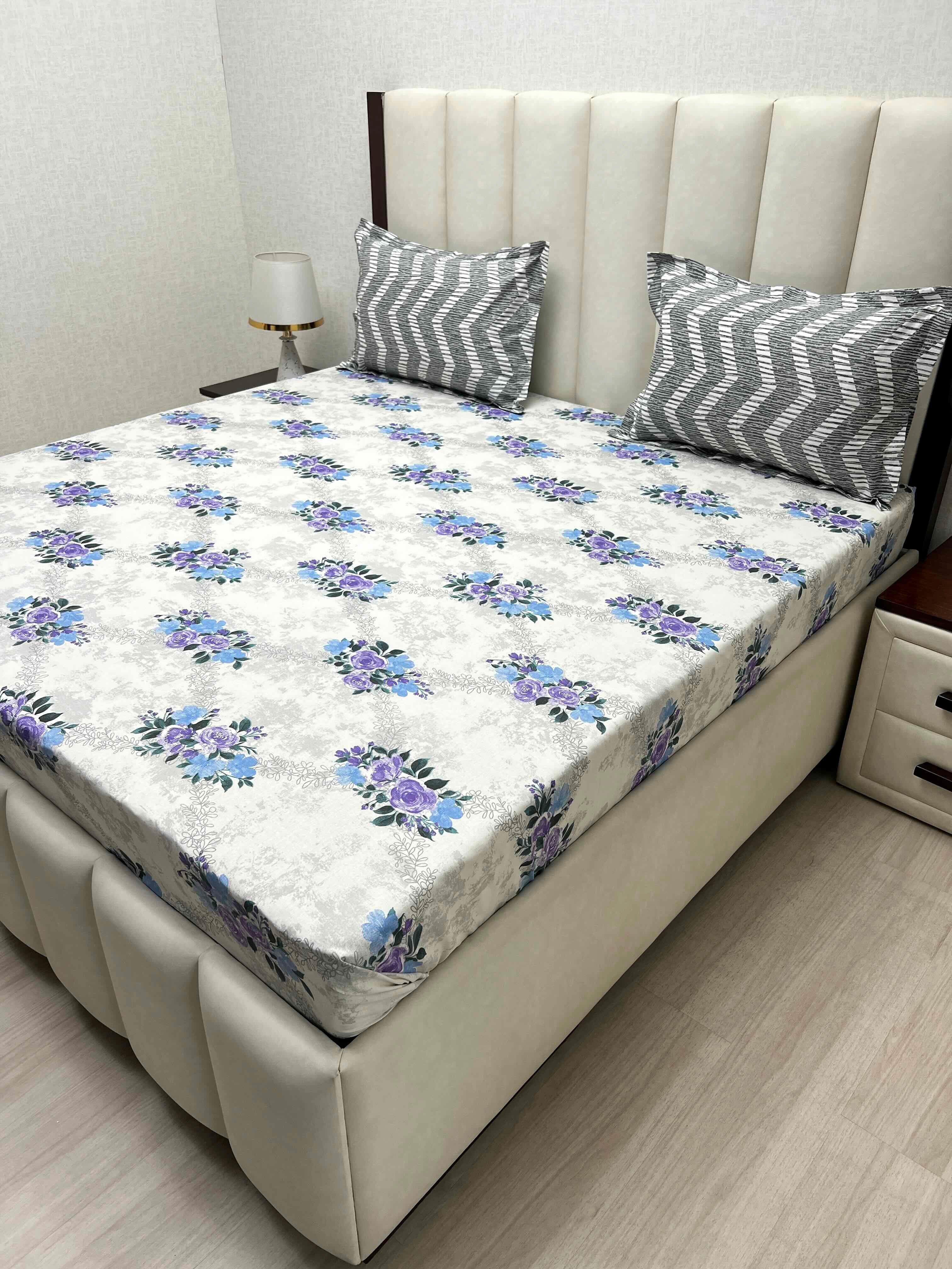 Pure Decor Pure Cotton Queen Size Double Bedsheet