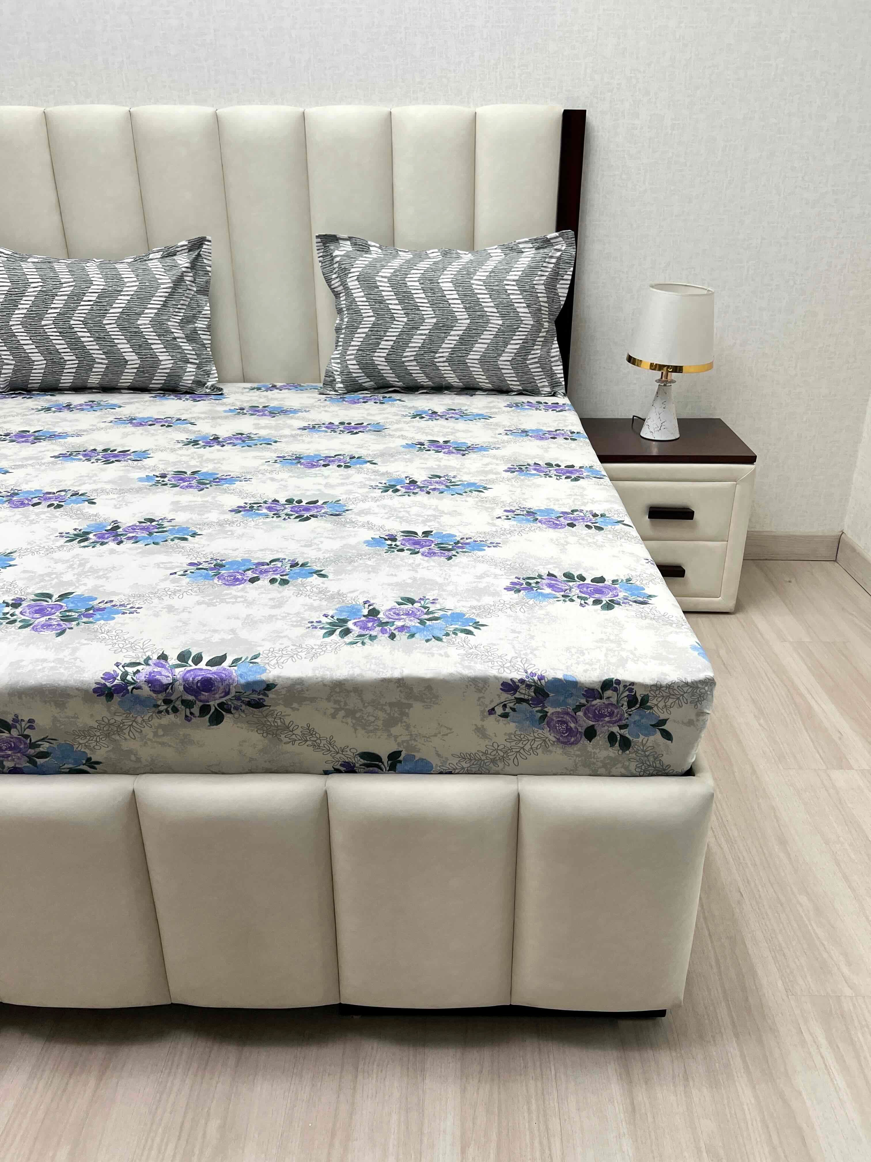 Pure Decor Pure Cotton Queen Size Double Bedsheet