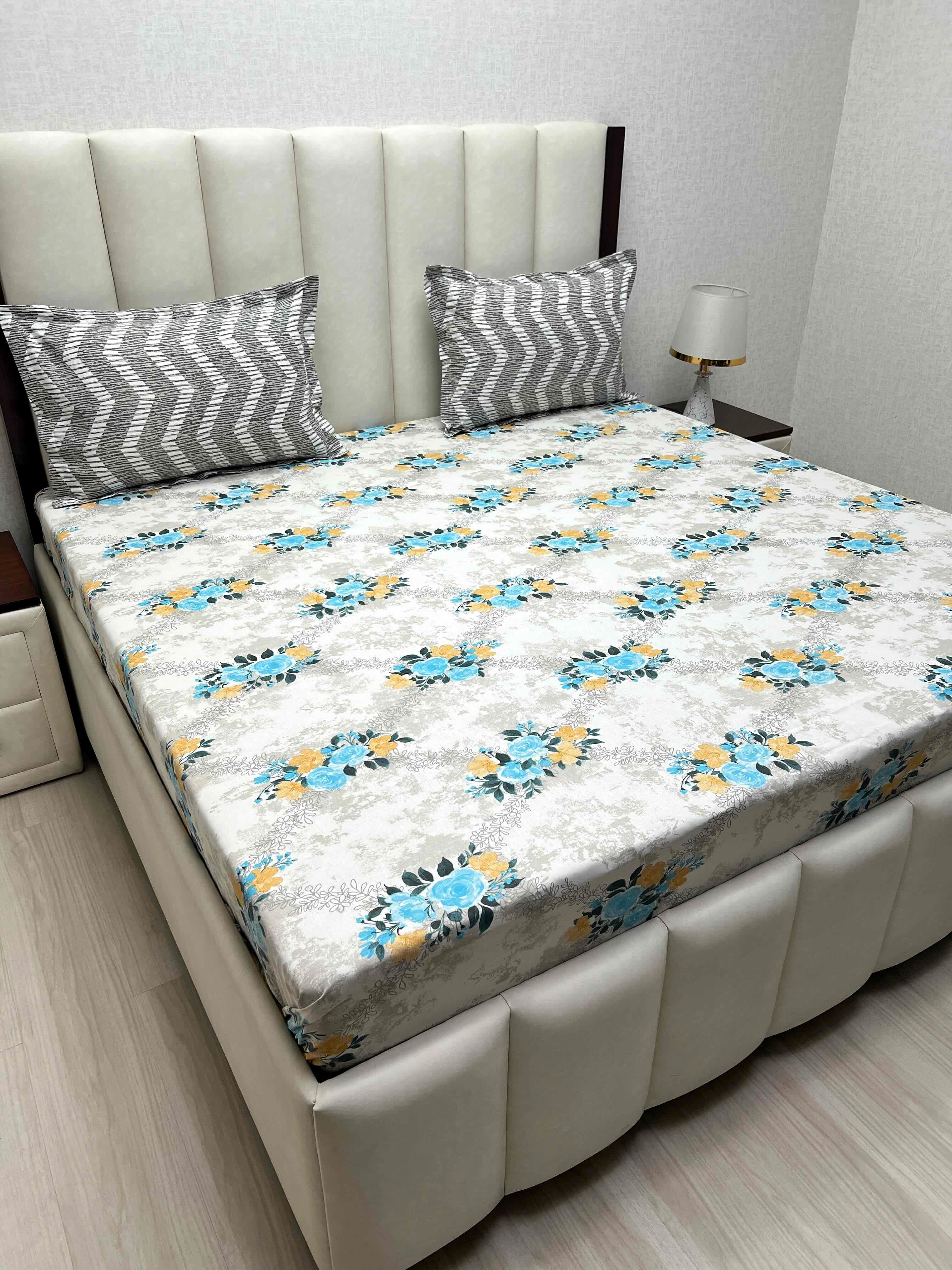 Pure Decor Pure Cotton Queen Size Double Bedsheet