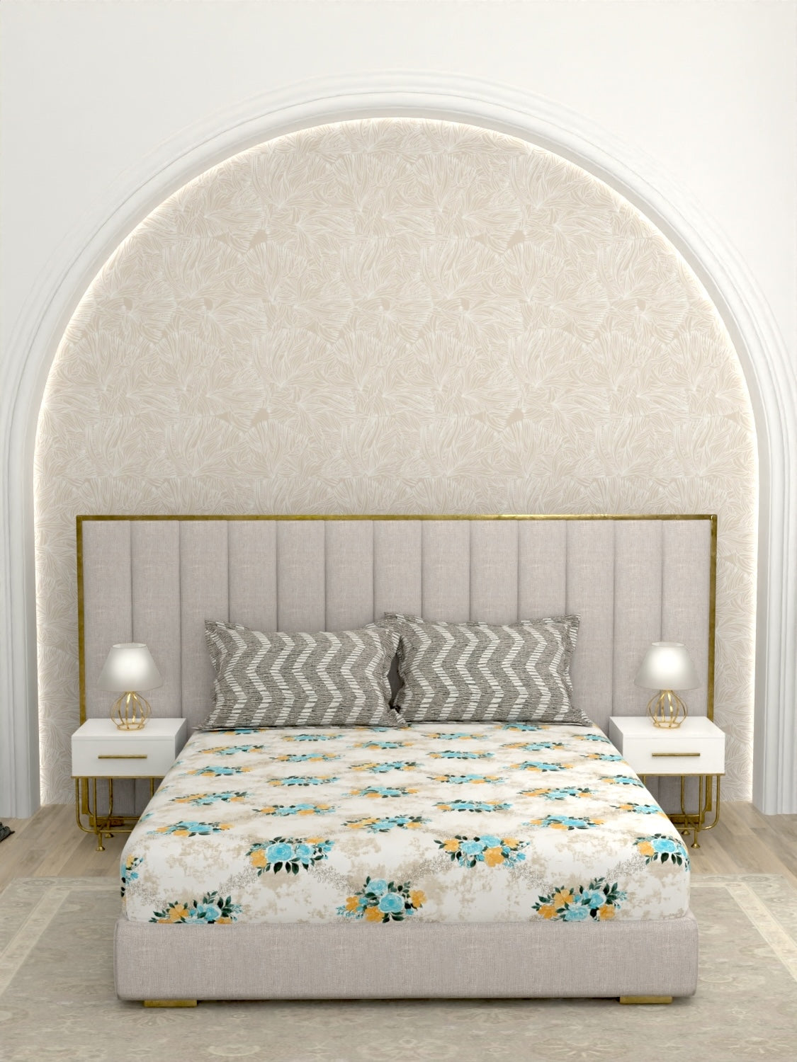 Pure Decor Pure Cotton Queen Size Double Bedsheet