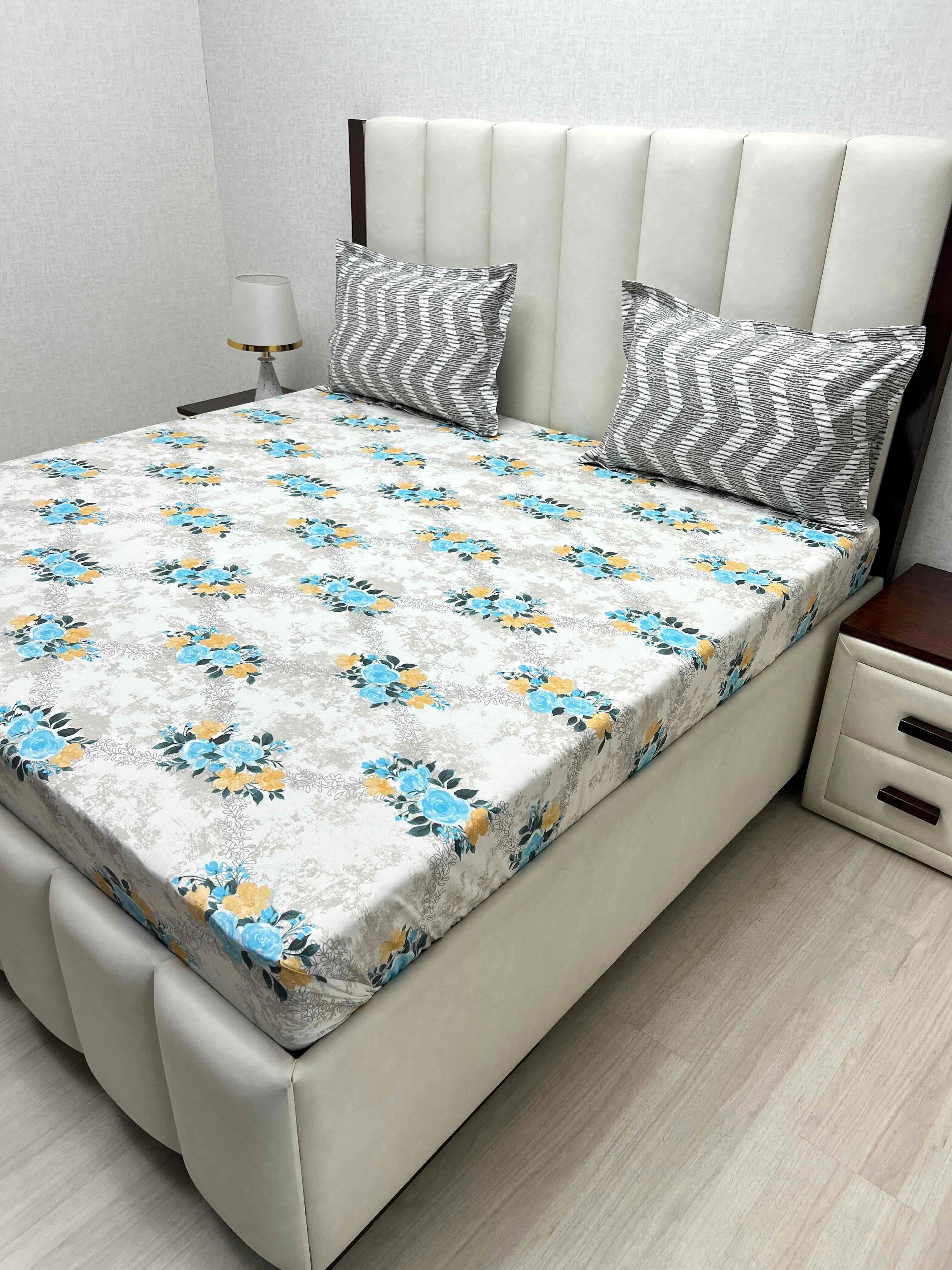 Pure Decor Pure Cotton Queen Size Double Bedsheet