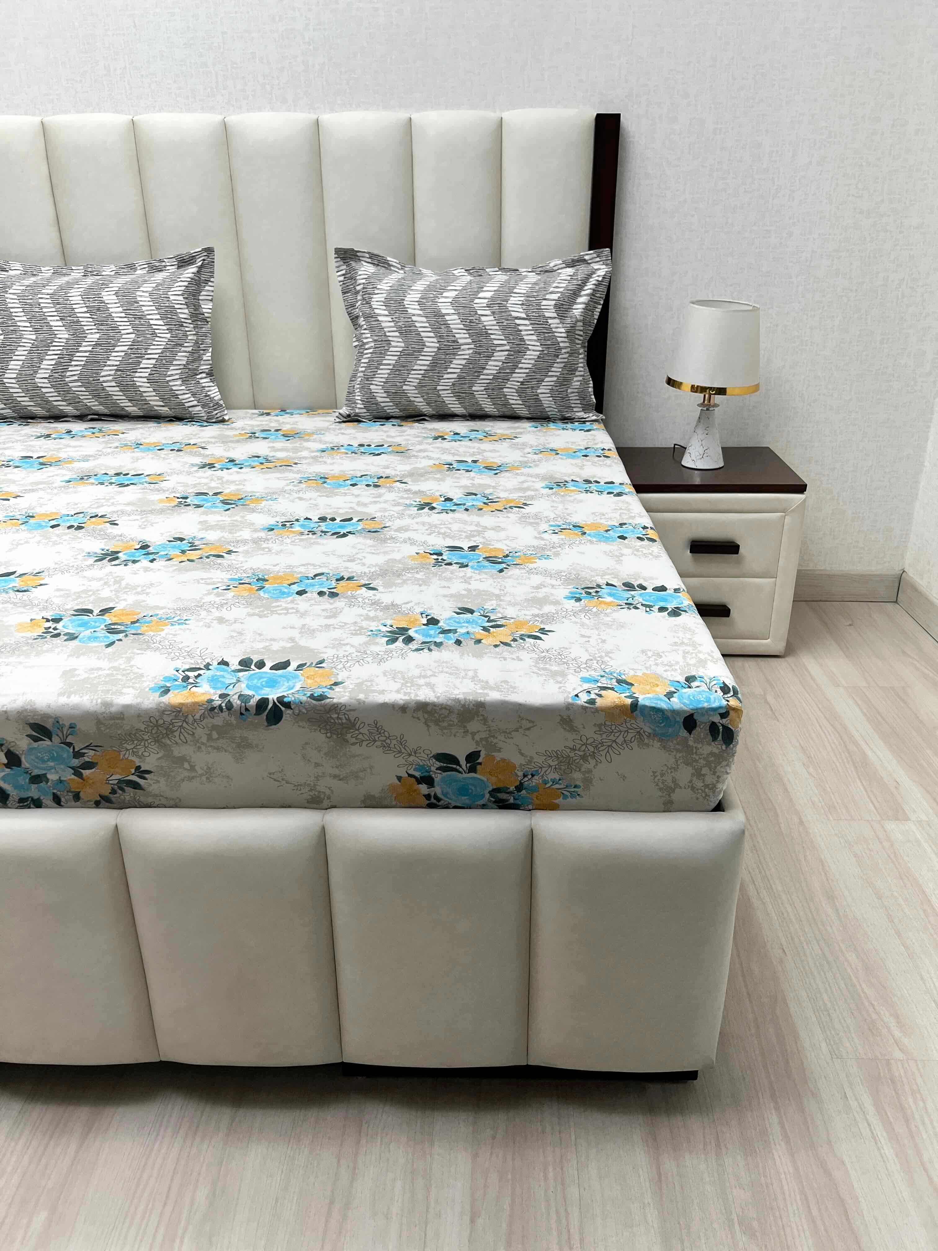 Pure Decor Pure Cotton Queen Size Double Bedsheet