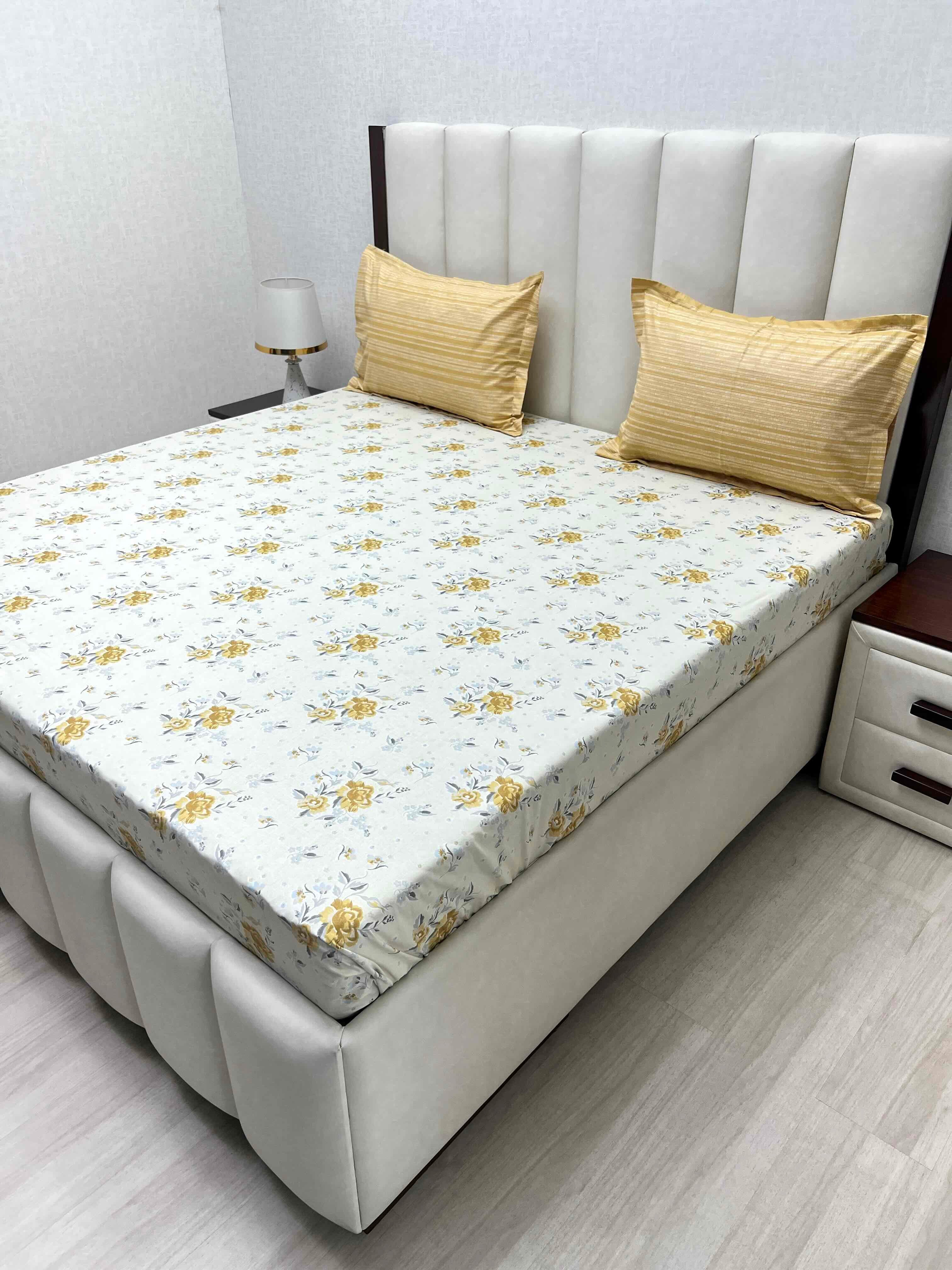 Pure Decor Pure Cotton Queen Size Double Bedsheet