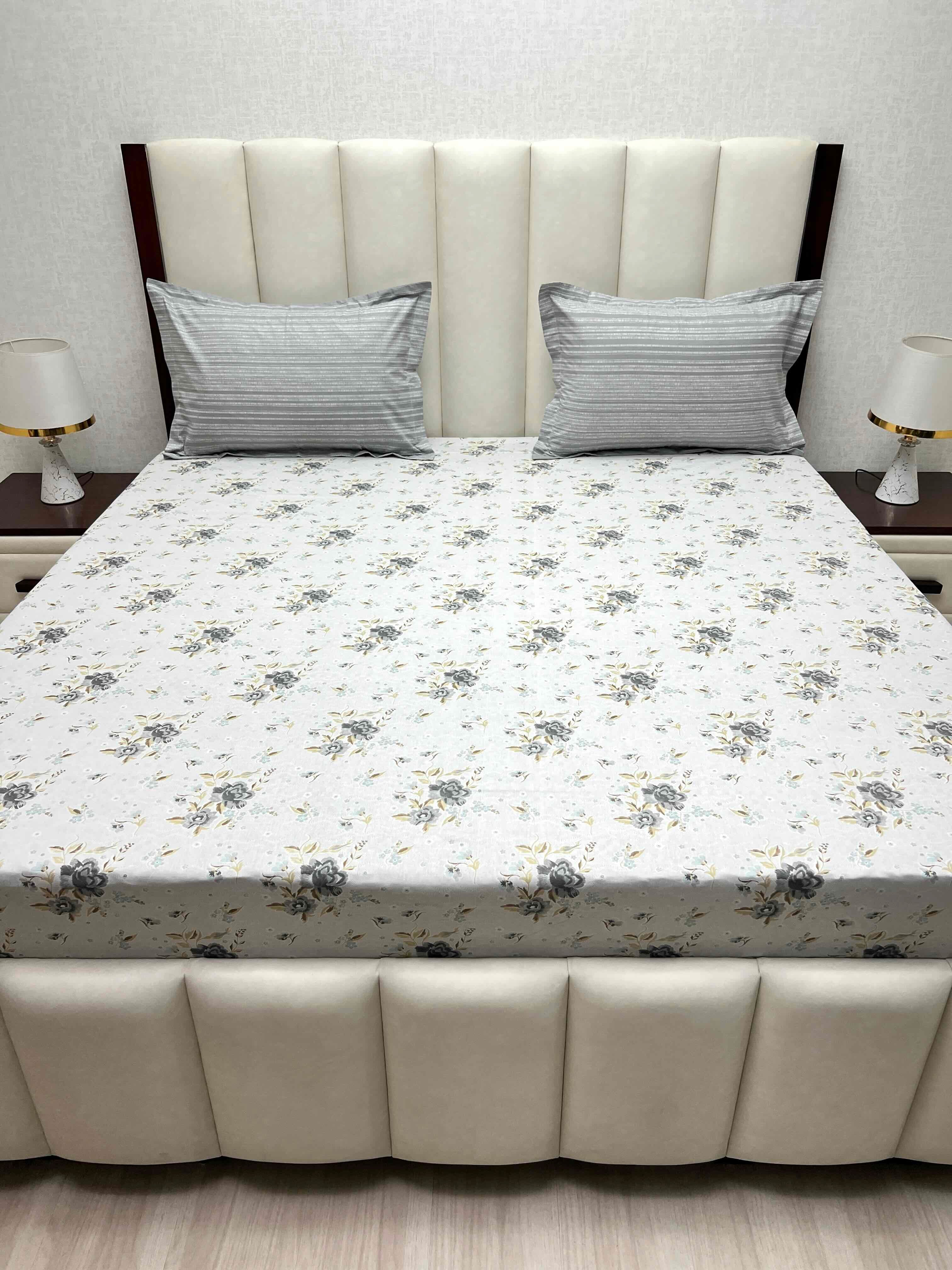 Pure Decor Pure Cotton Queen Size Double Bedsheet