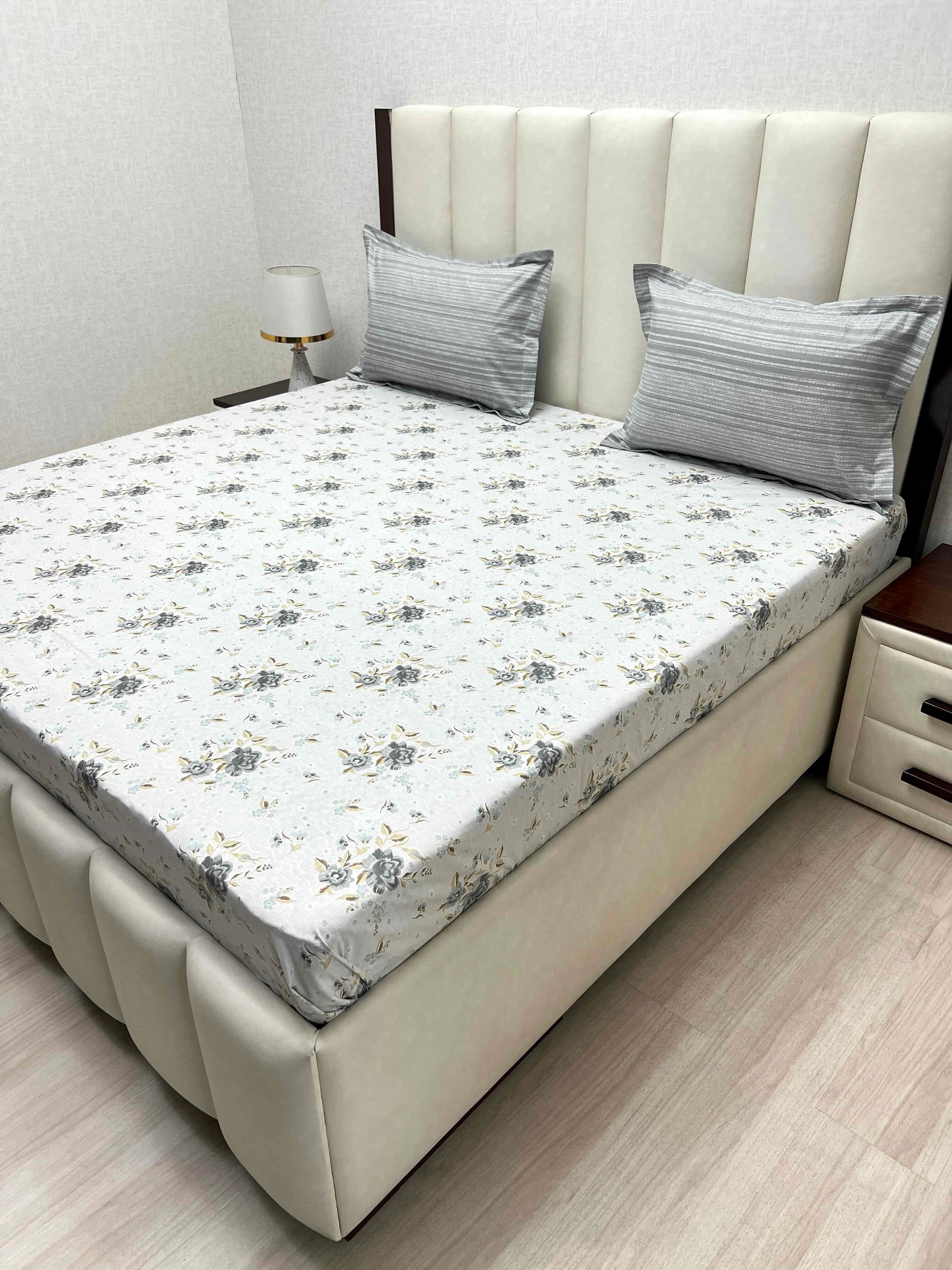 Pure Decor Pure Cotton Queen Size Double Bedsheet