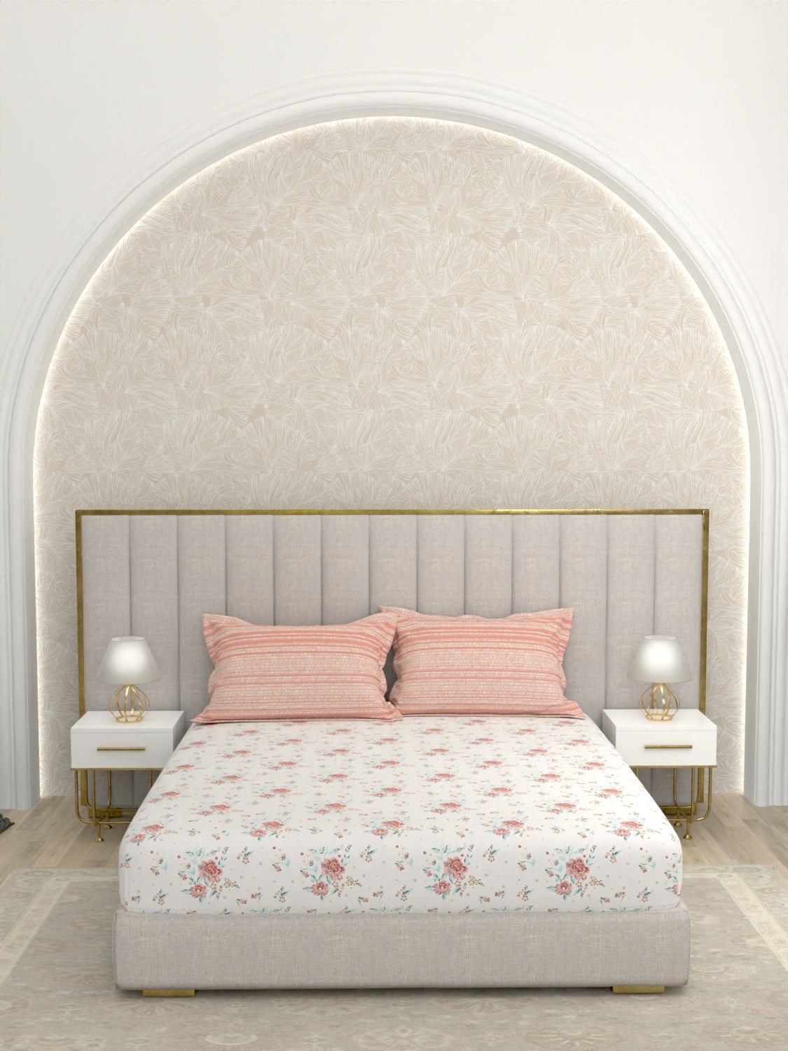 Pure Decor Pure Cotton Queen Size Double Bedsheet