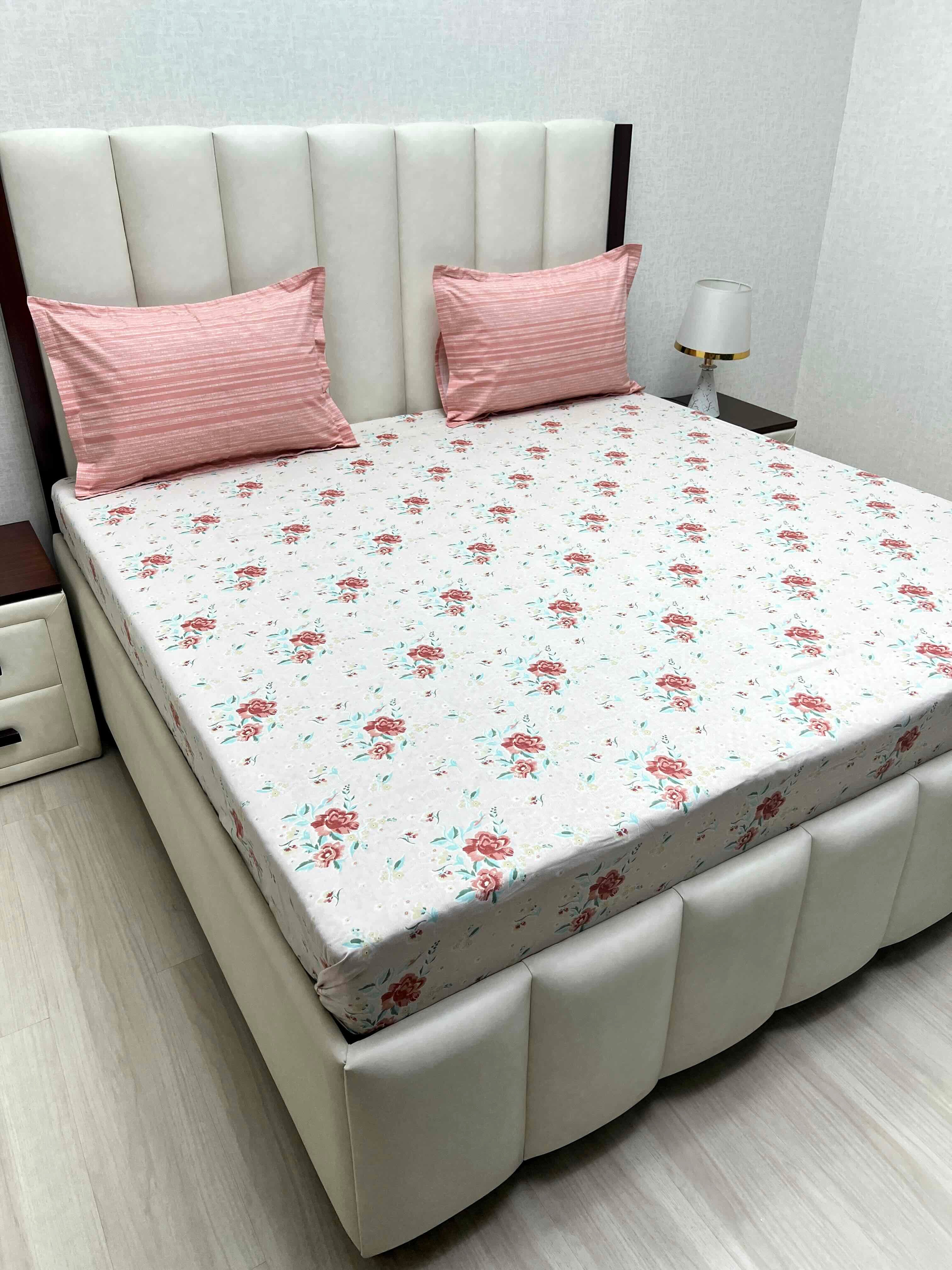 Pure Decor Pure Cotton Queen Size Double Bedsheet