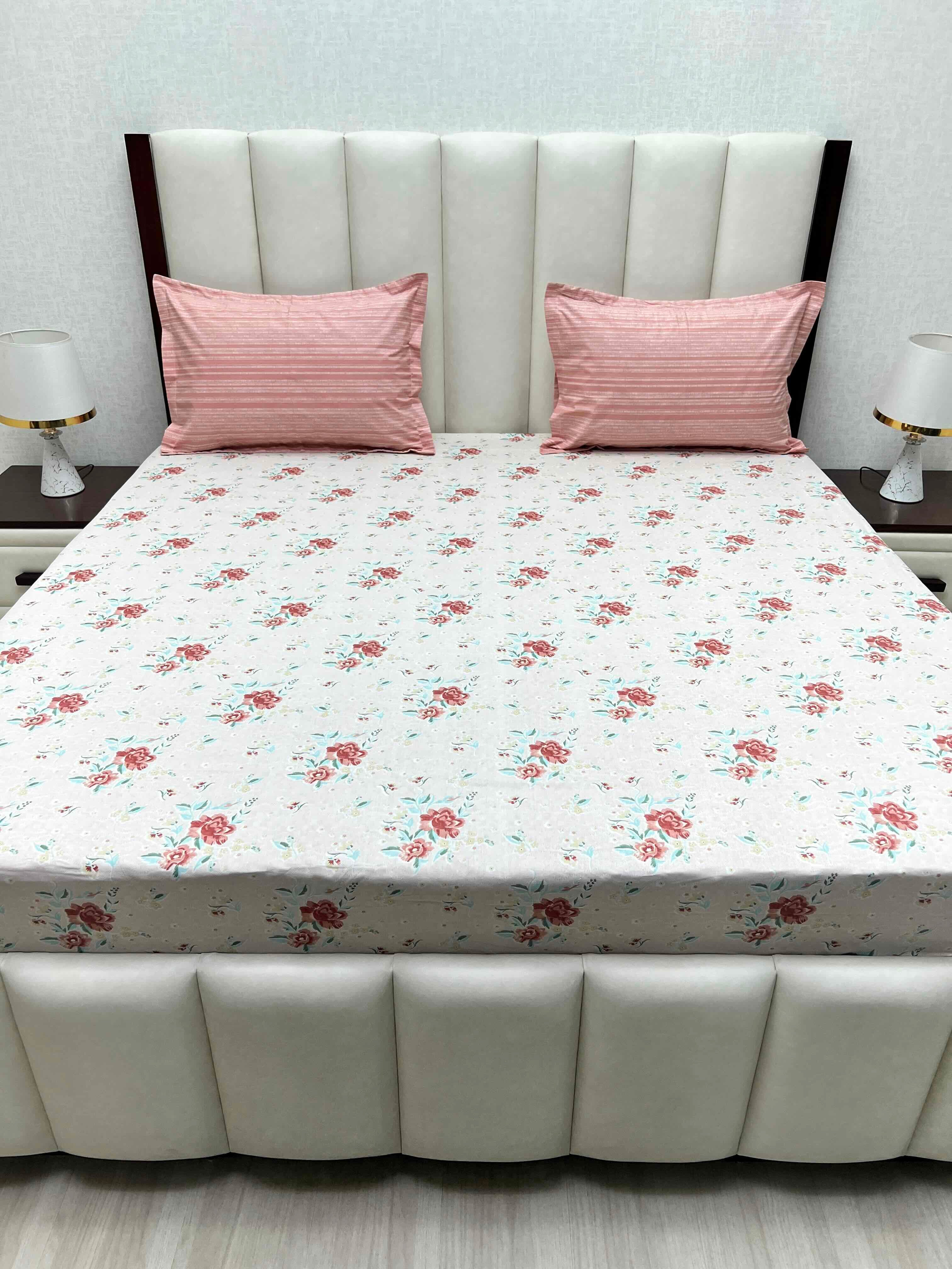 Pure Decor Pure Cotton Queen Size Double Bedsheet