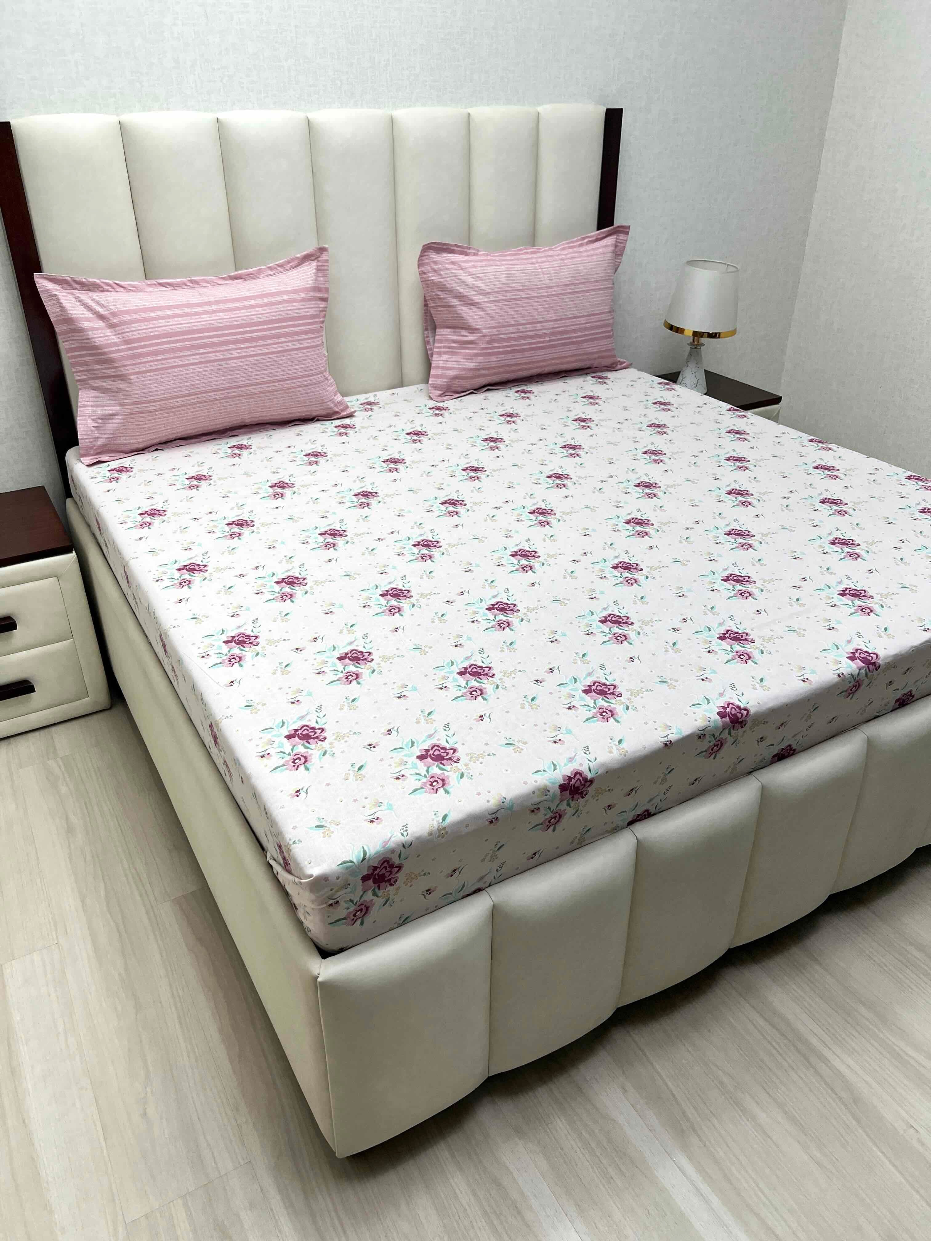 Pure Decor Pure Cotton Queen Size Double Bedsheet