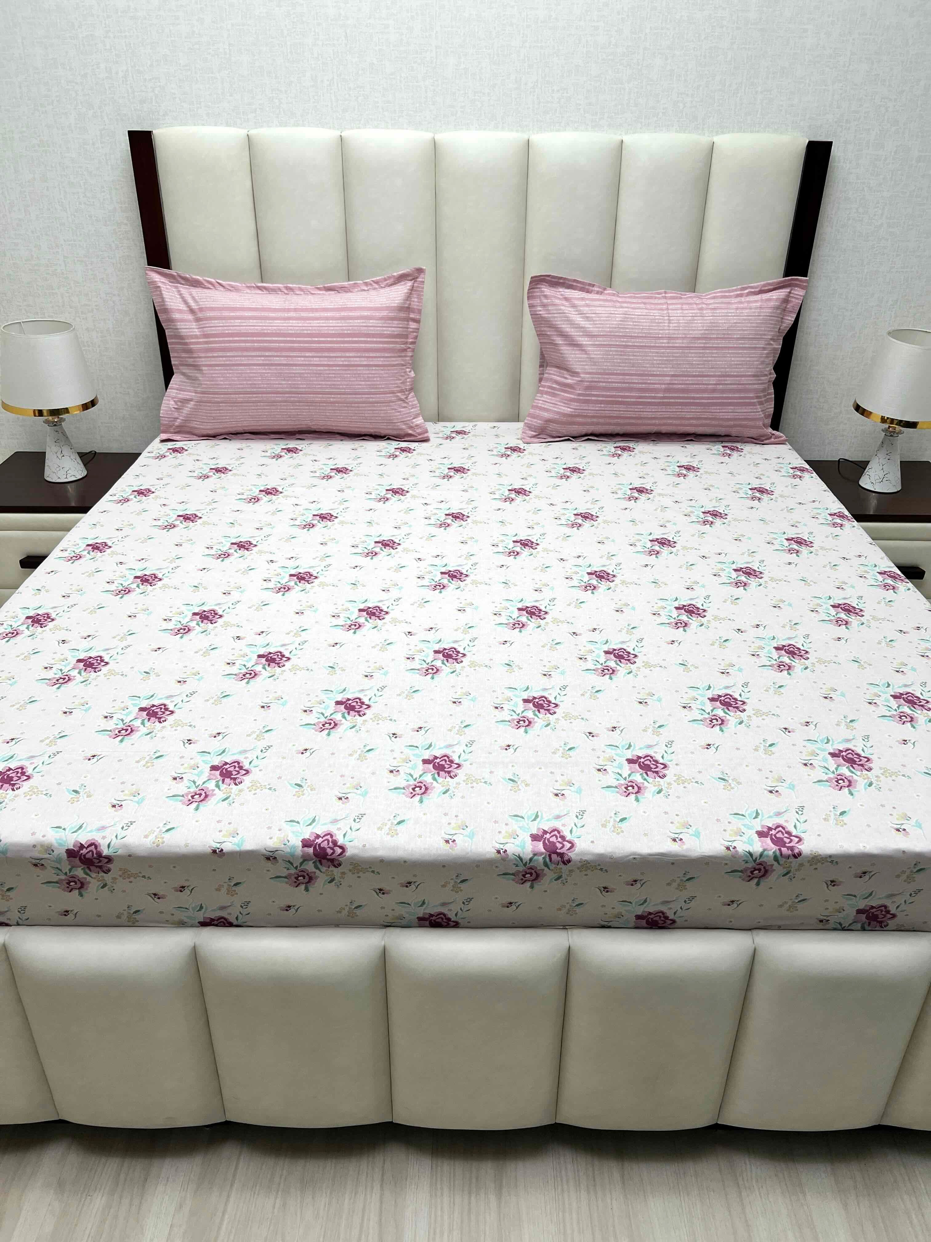 Pure Decor Pure Cotton Queen Size Double Bedsheet