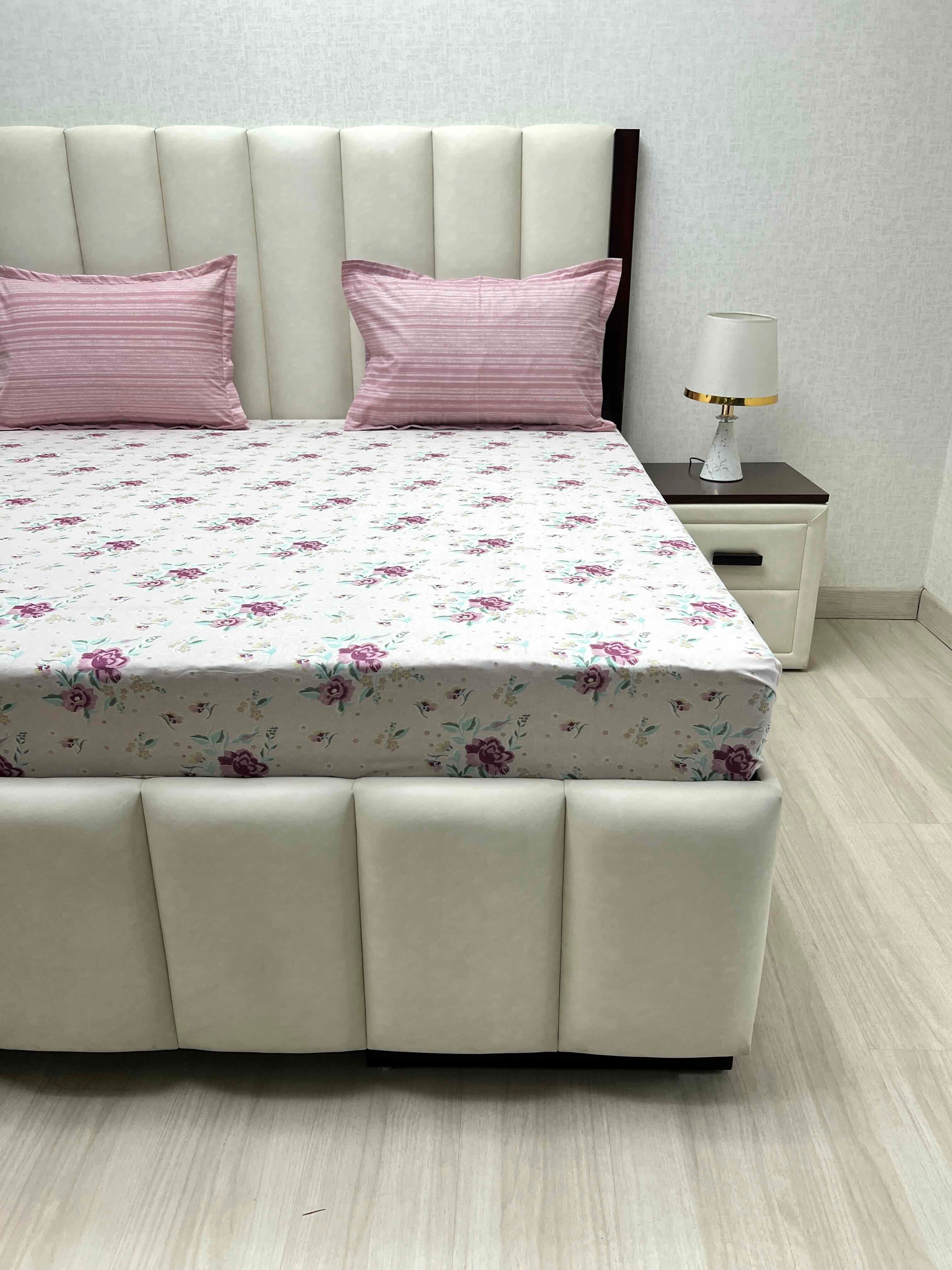 Pure Decor Pure Cotton Queen Size Double Bedsheet