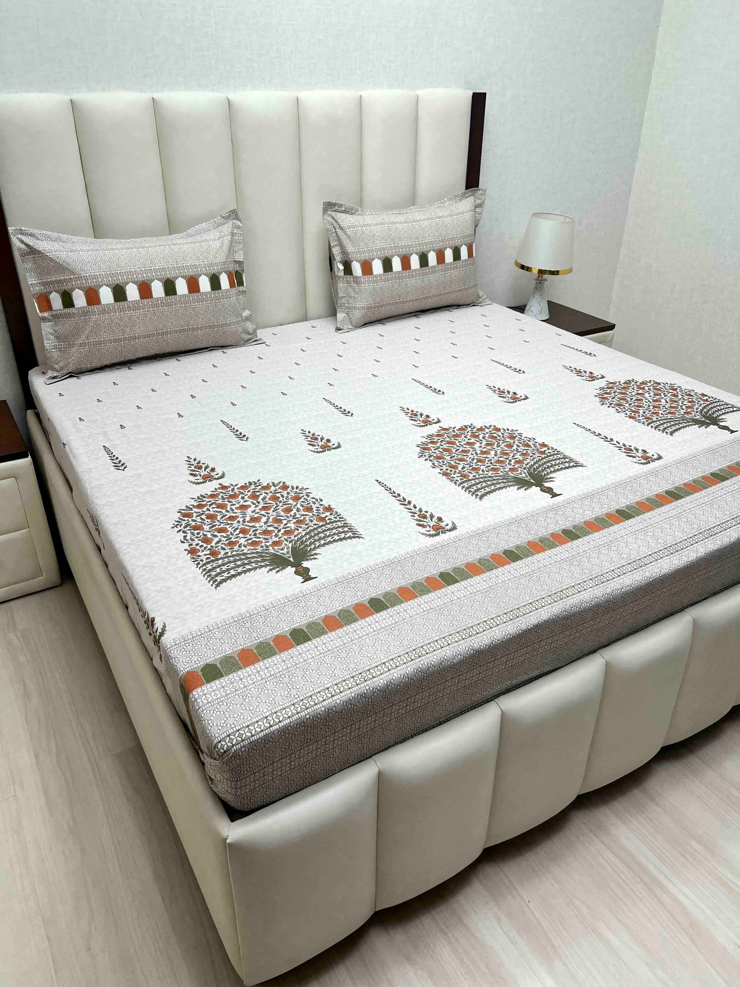Pure Decor Pure Cotton King Size Double Bedsheet