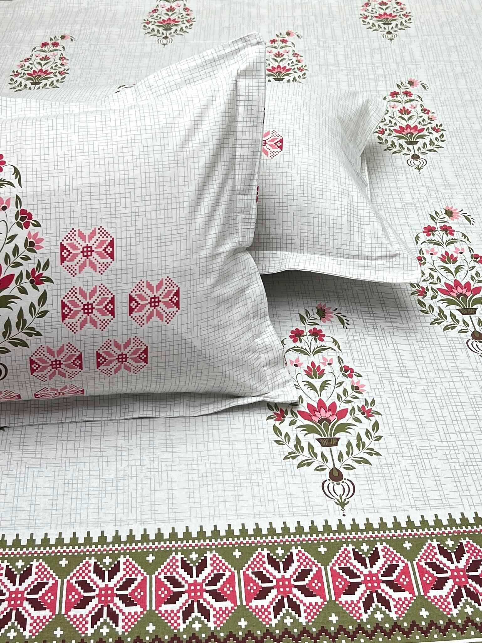 Pure Decor Pure Cotton King Size Double Bedsheet