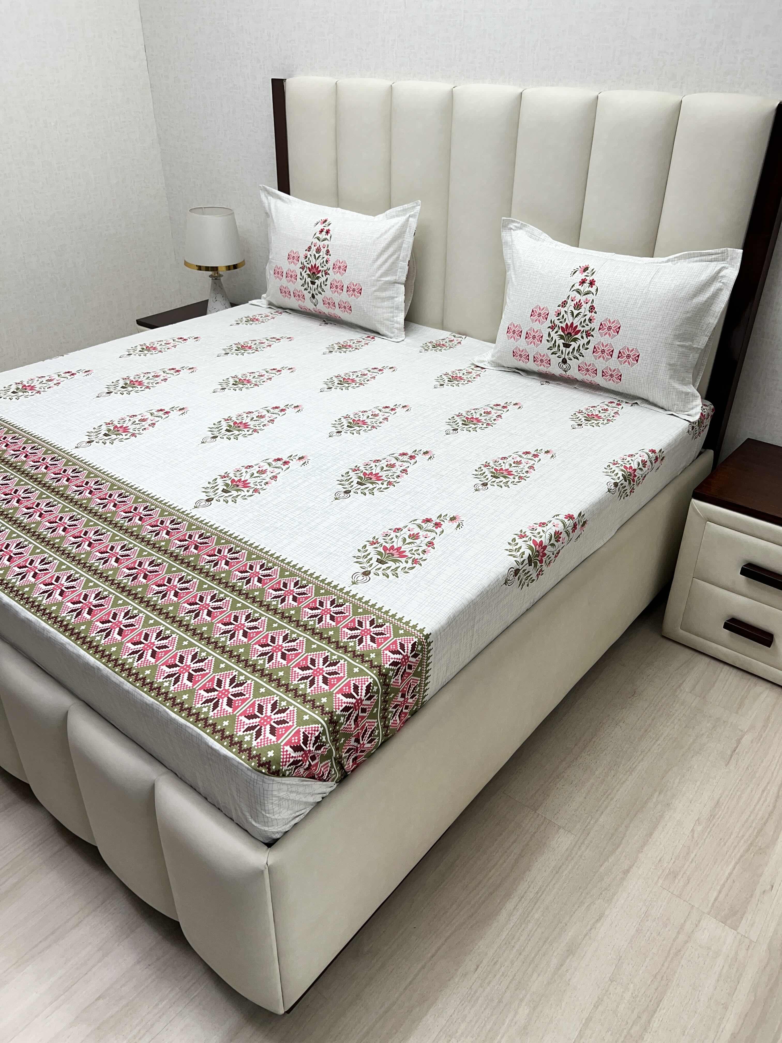Pure Decor Pure Cotton King Size Double Bedsheet