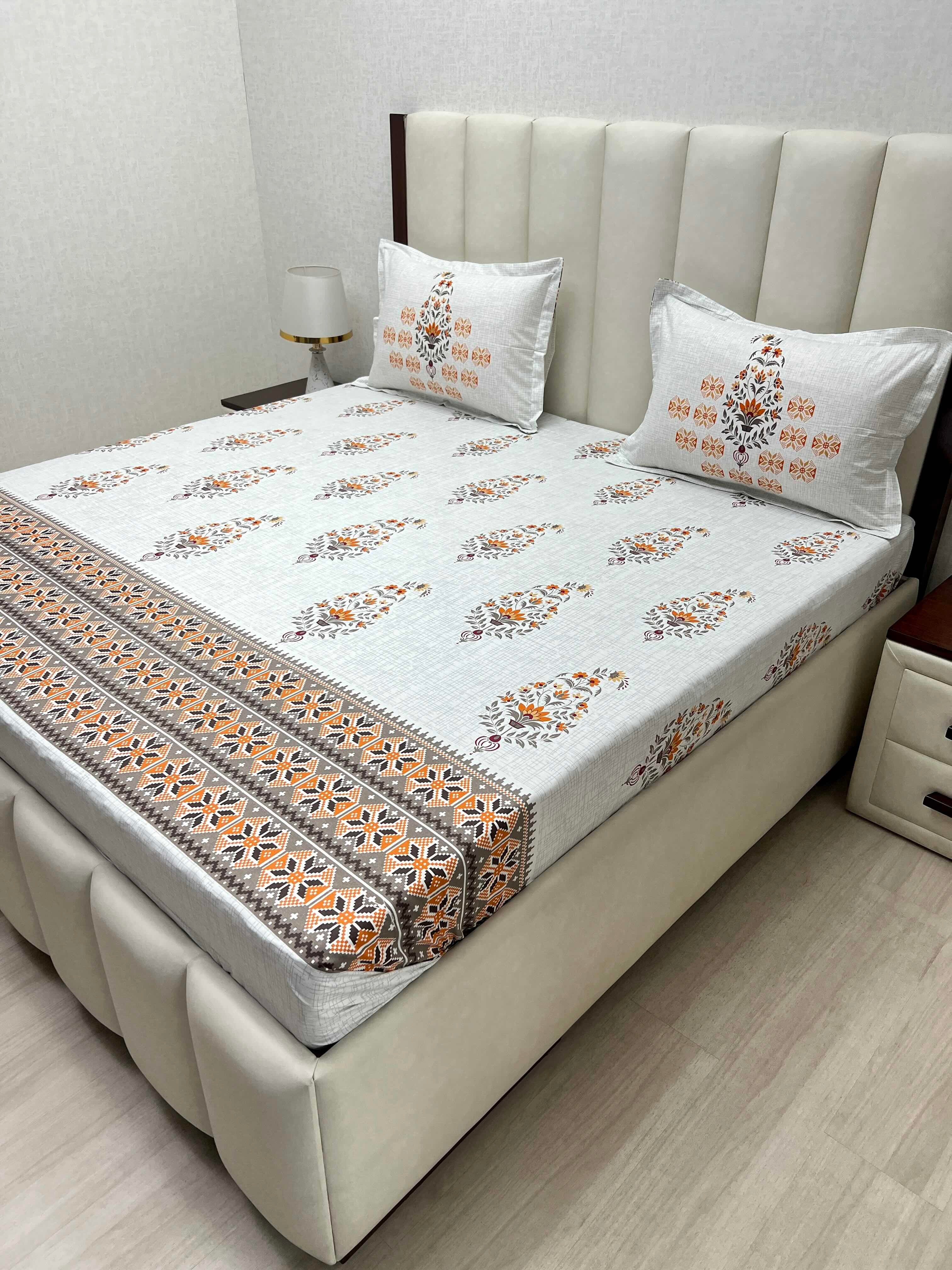 Pure Decor Pure Cotton King Size Double Bedsheet