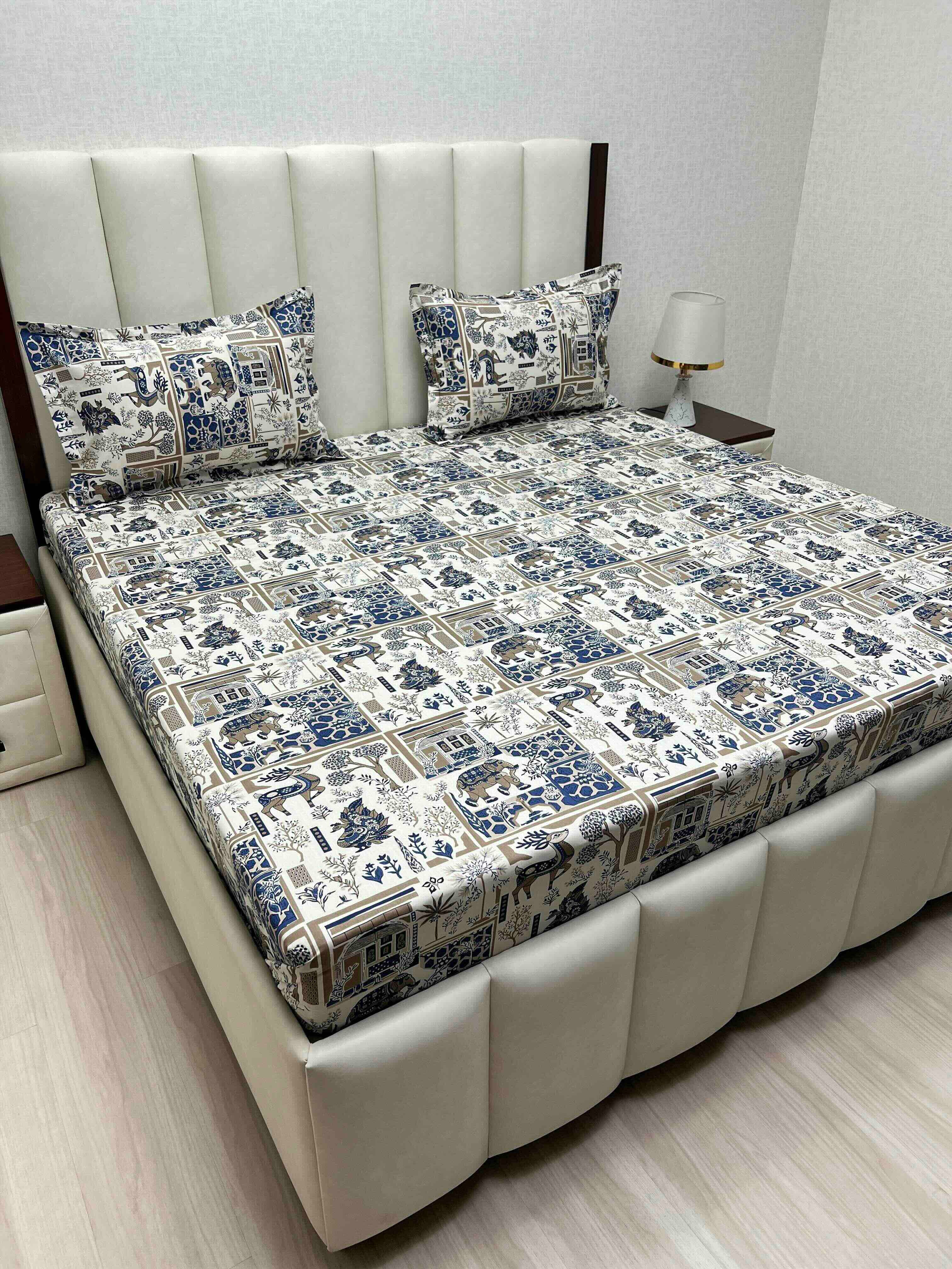 Pure Decor Pure Cotton Queen Size Double Bedsheet
