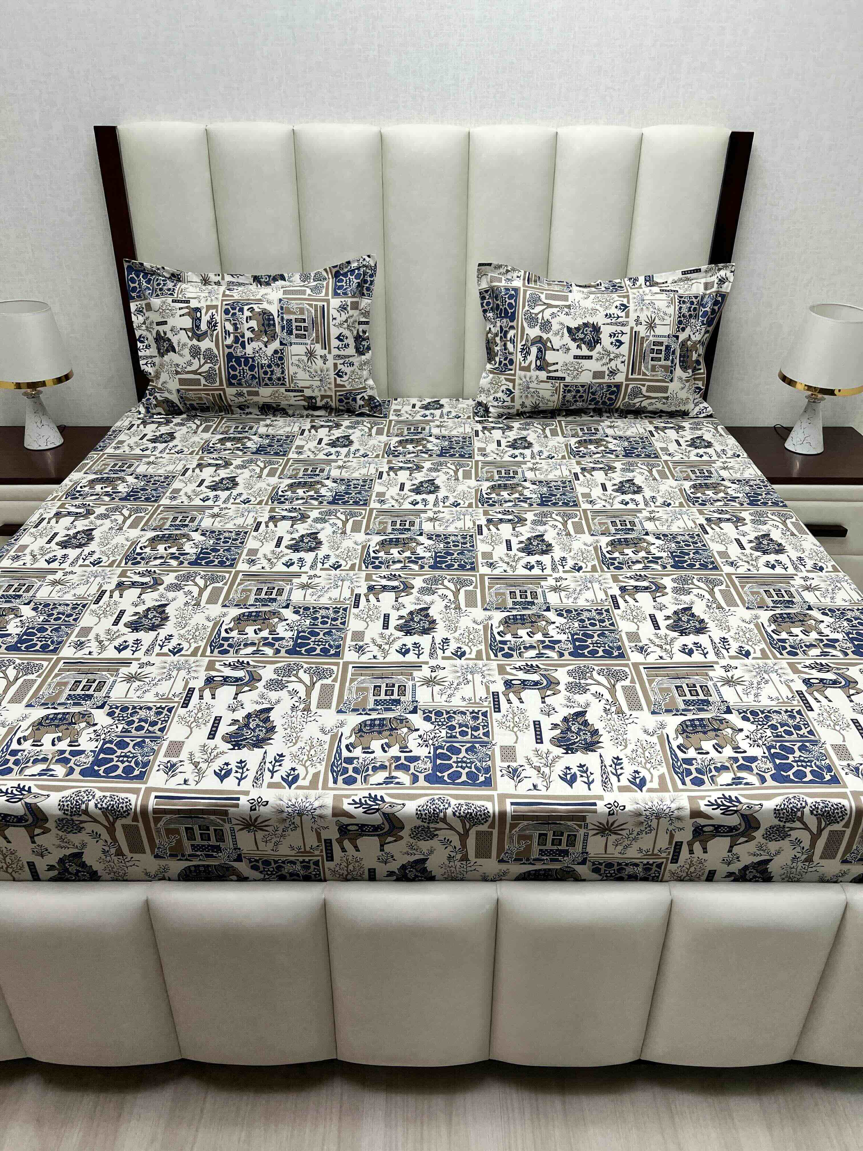 Pure Decor Pure Cotton Queen Size Double Bedsheet