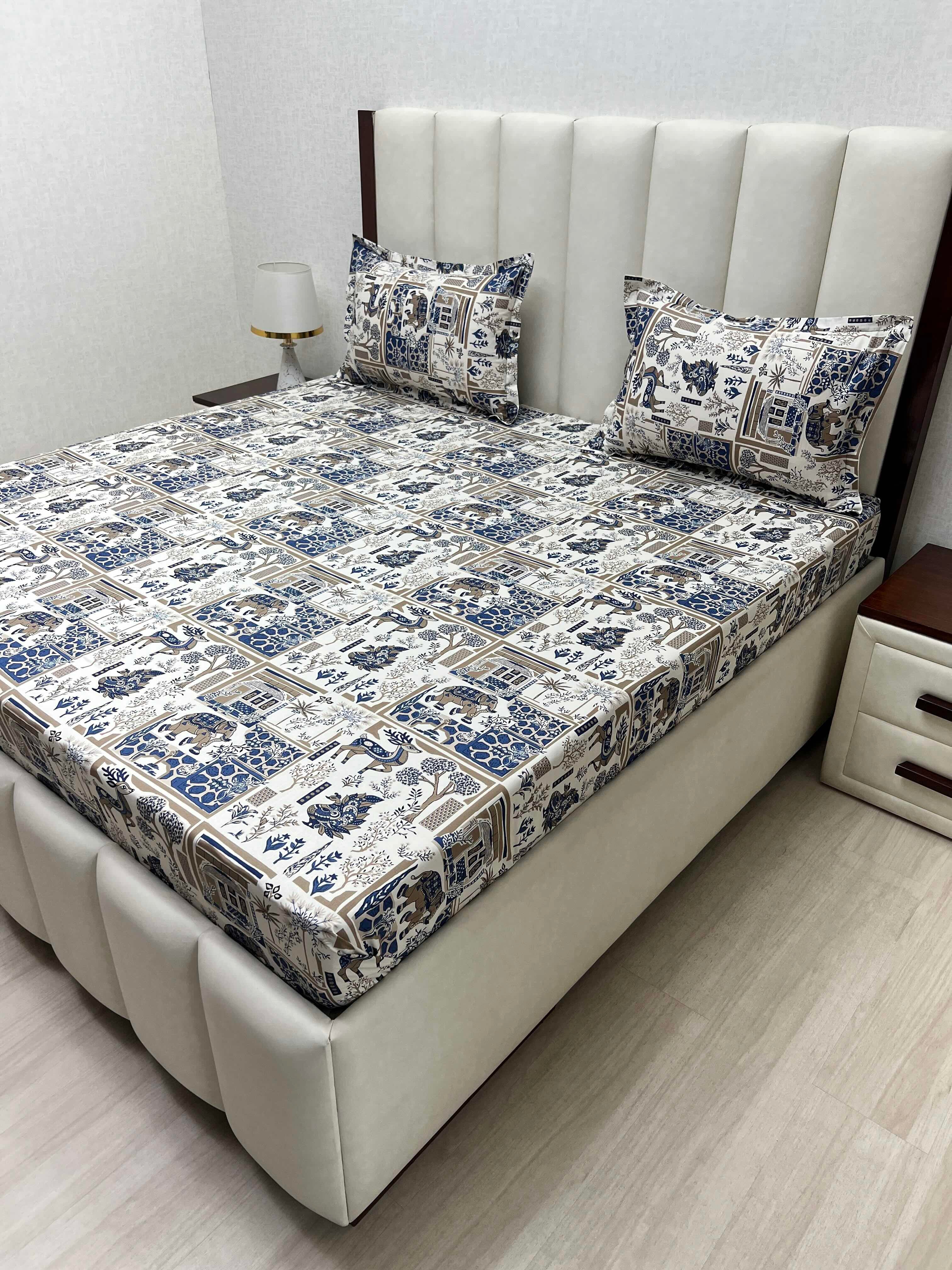 Pure Decor Pure Cotton Queen Size Double Bedsheet