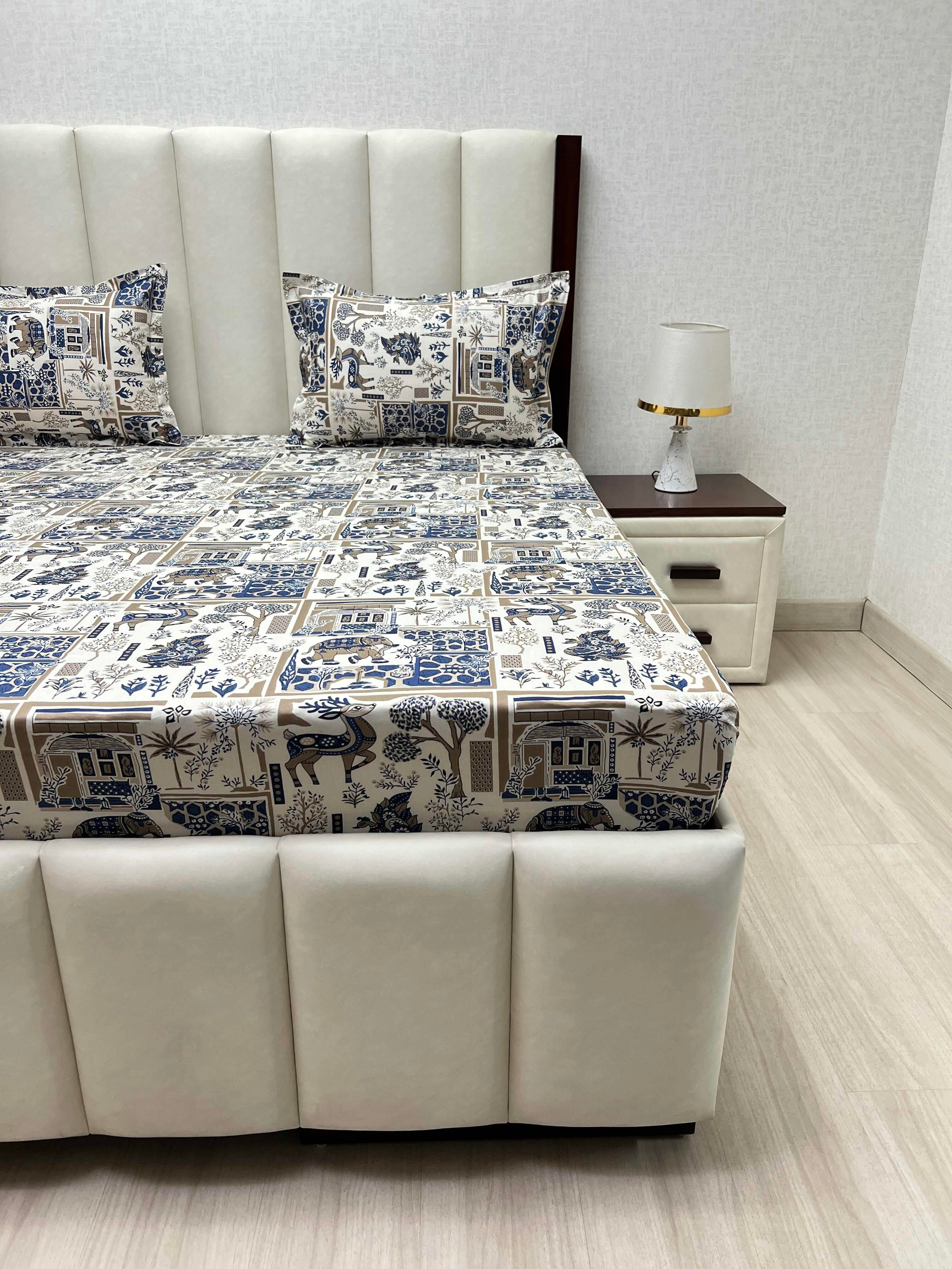 Pure Decor Pure Cotton Queen Size Double Bedsheet