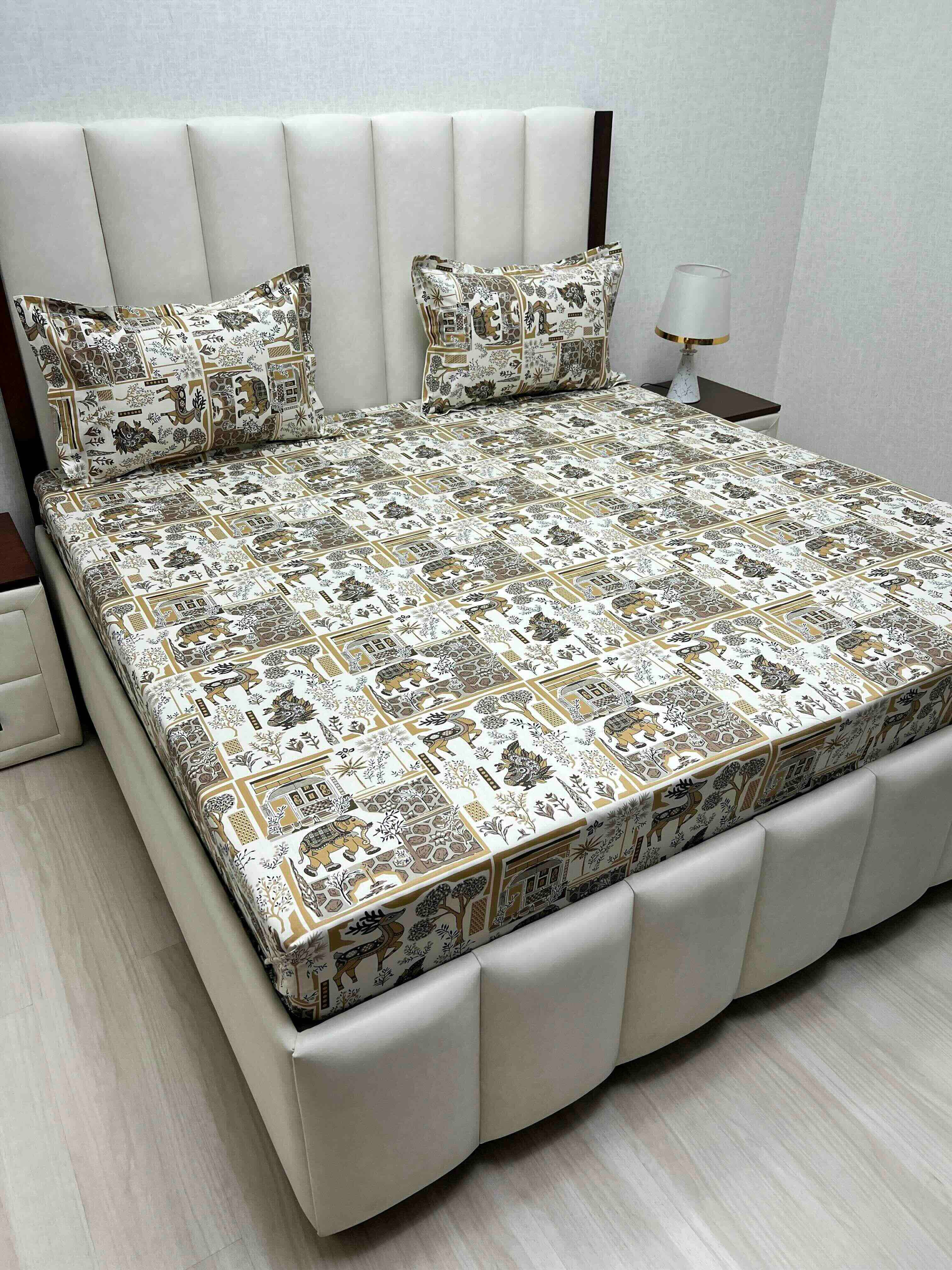 Pure Decor Pure Cotton Queen Size Double Bedsheet