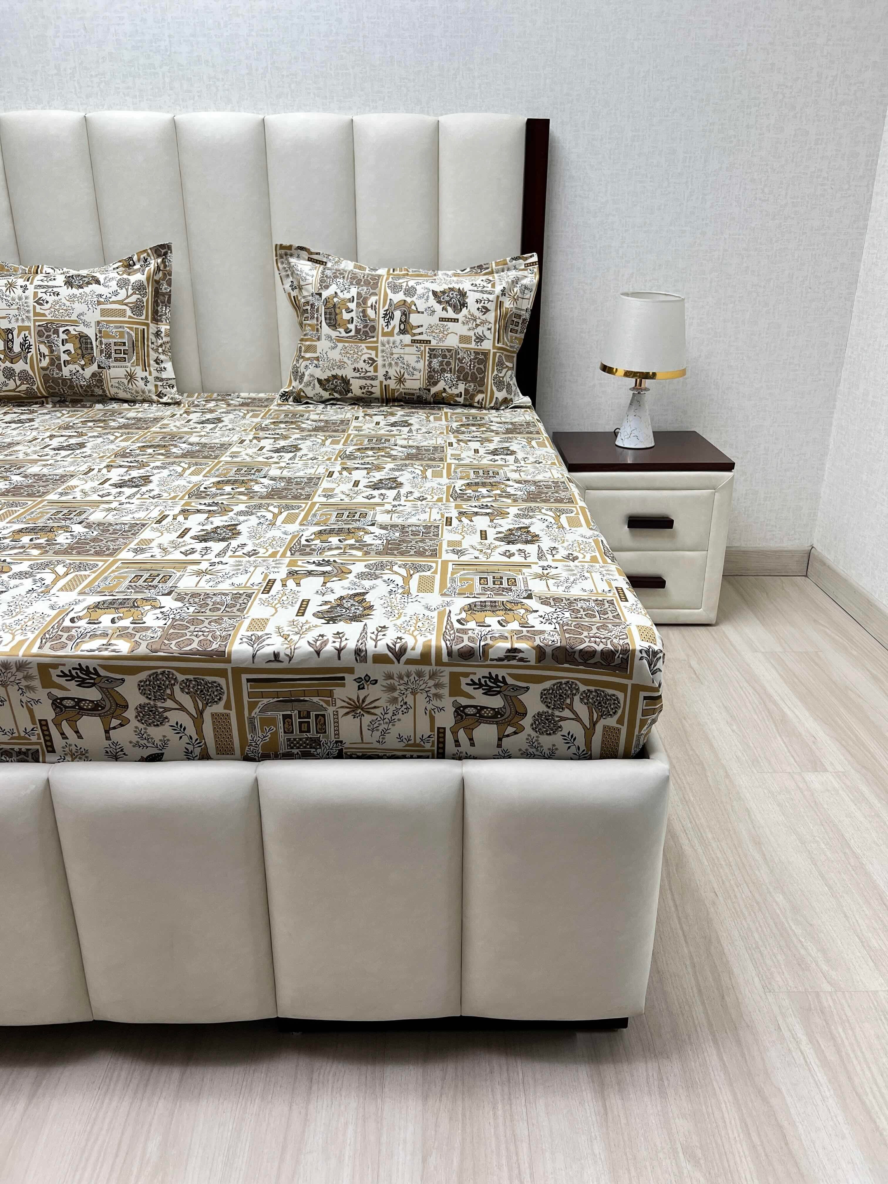 Pure Decor Pure Cotton Queen Size Double Bedsheet